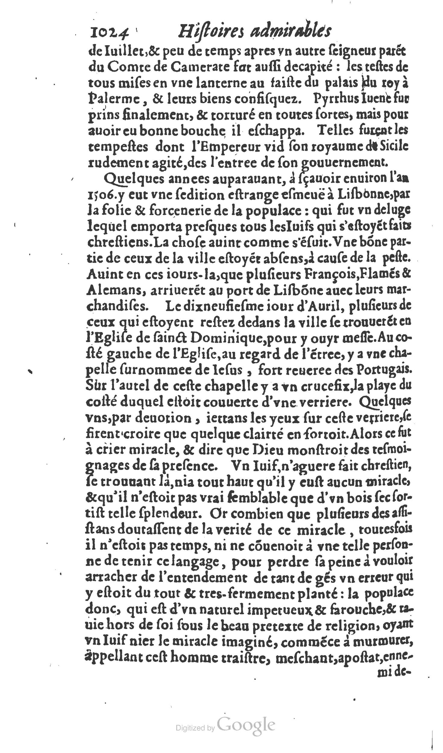 1610 - Paul Marceau - Trésor d’histoires admirables et mémorables - Princeton