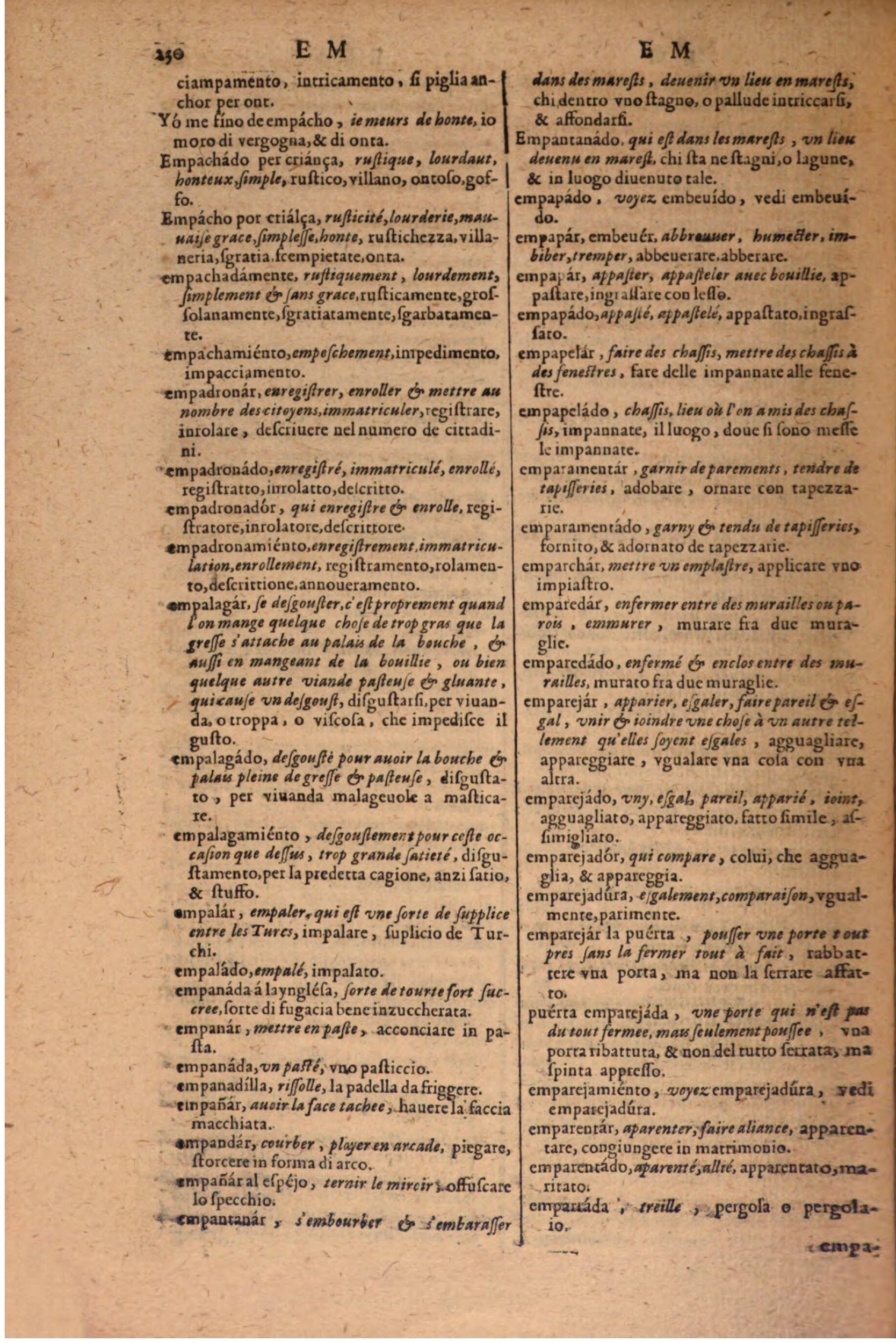 1606 - Samuel Crespin - Thresor des trois langues, francoise, italiene et espagnolle - BSB Munich