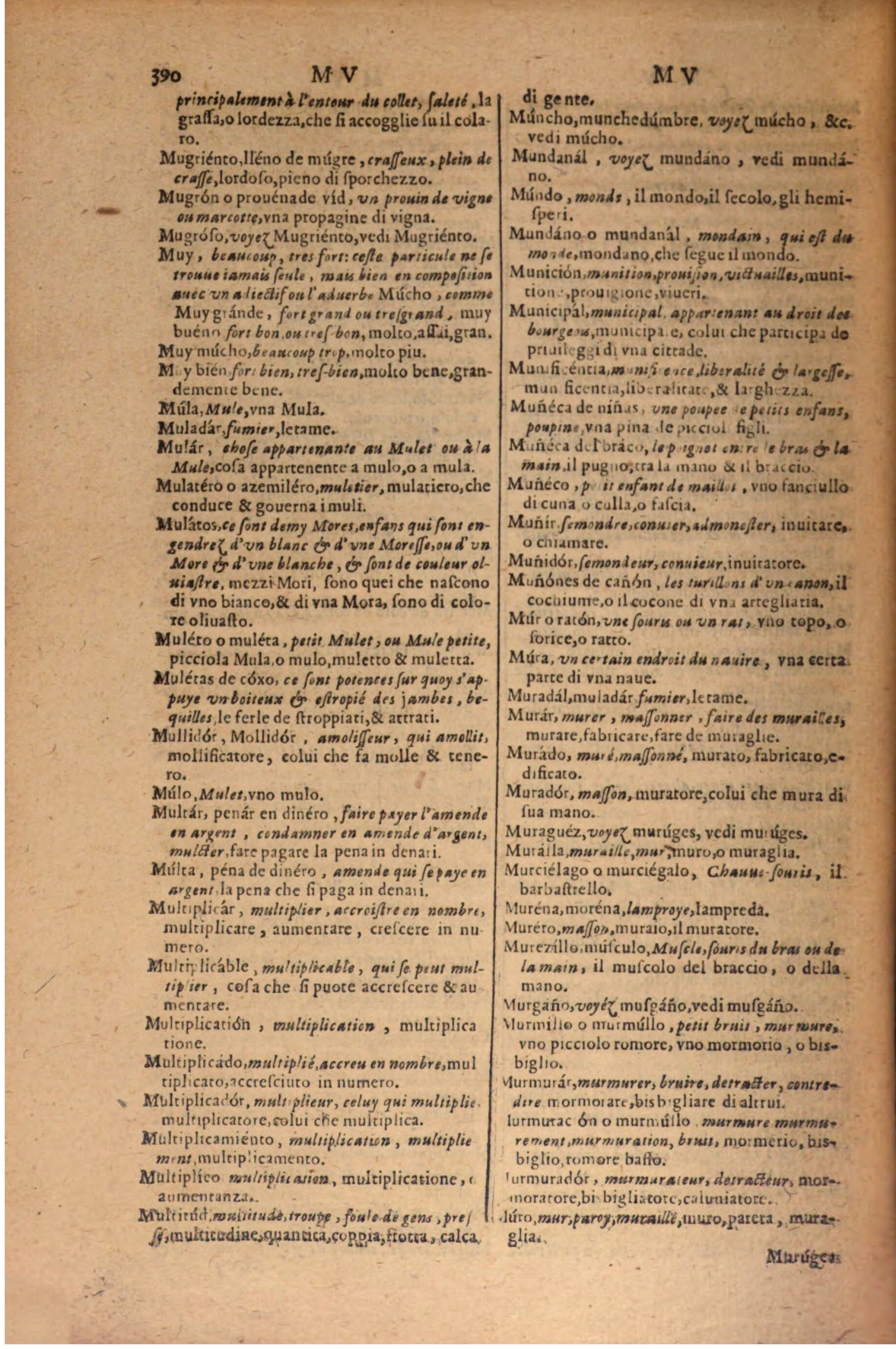 1606 - Samuel Crespin - Thresor des trois langues, francoise, italiene et espagnolle - BSB Munich