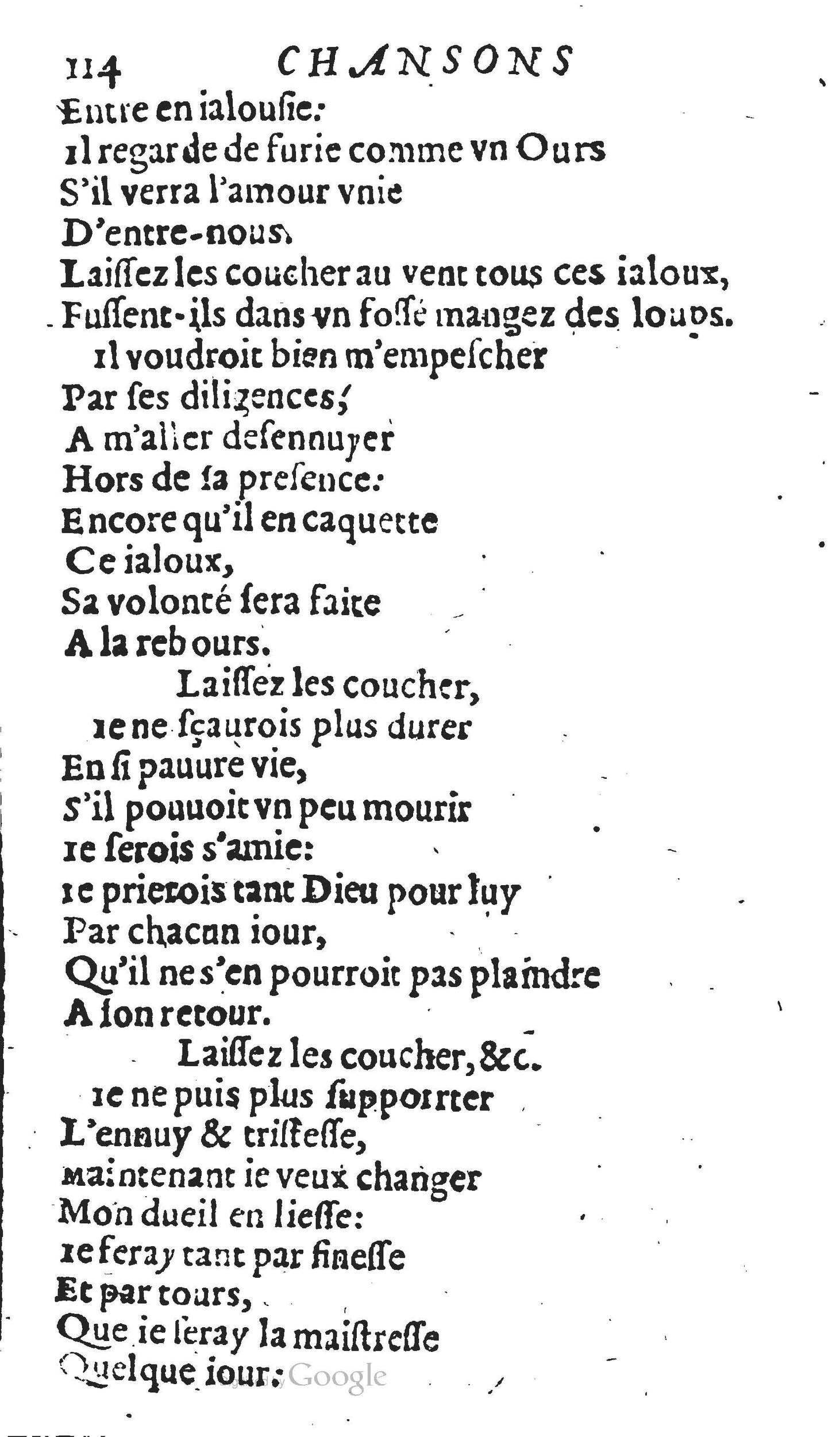 1606 - Théodore Reinsart - Trésor des chansons amoureuses recueillies des plus excellents airs de cour - Livre II - NK ČR Prague 1606 - Théodore Reinsart - Trésor des chansons amoureuses recueillies des plus excellents airs de cour - Livre II - NK ČR Prague
