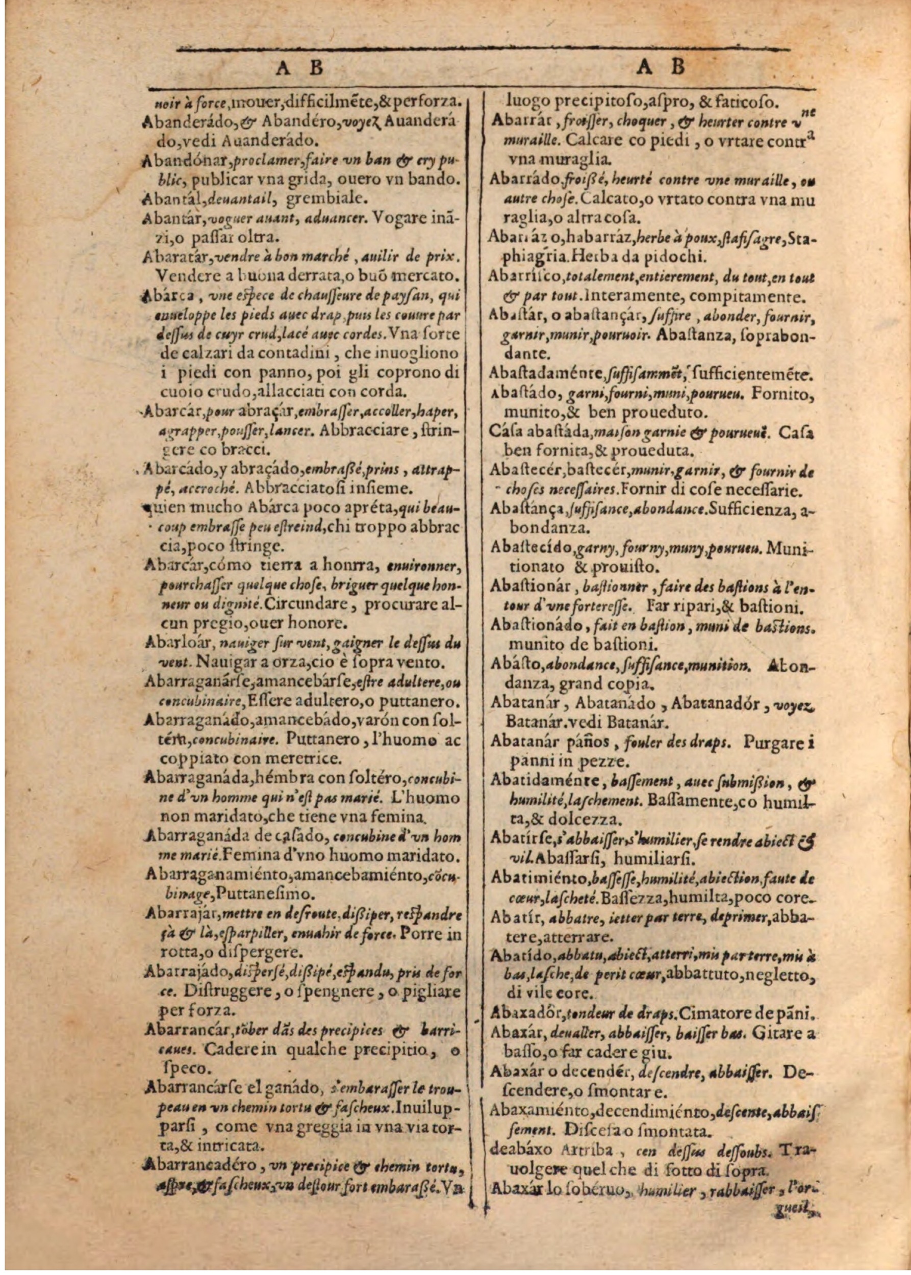 1609 - Philippe Albert et Alexandre Pernet - Trésor des trois langues française, italienne et espagnole (Première partie) - BSB Munich 1609 - Philippe Albert et Alexandre Pernet - Trésor des trois langues française, italienne et espagnole (Première partie) - BSB Munich