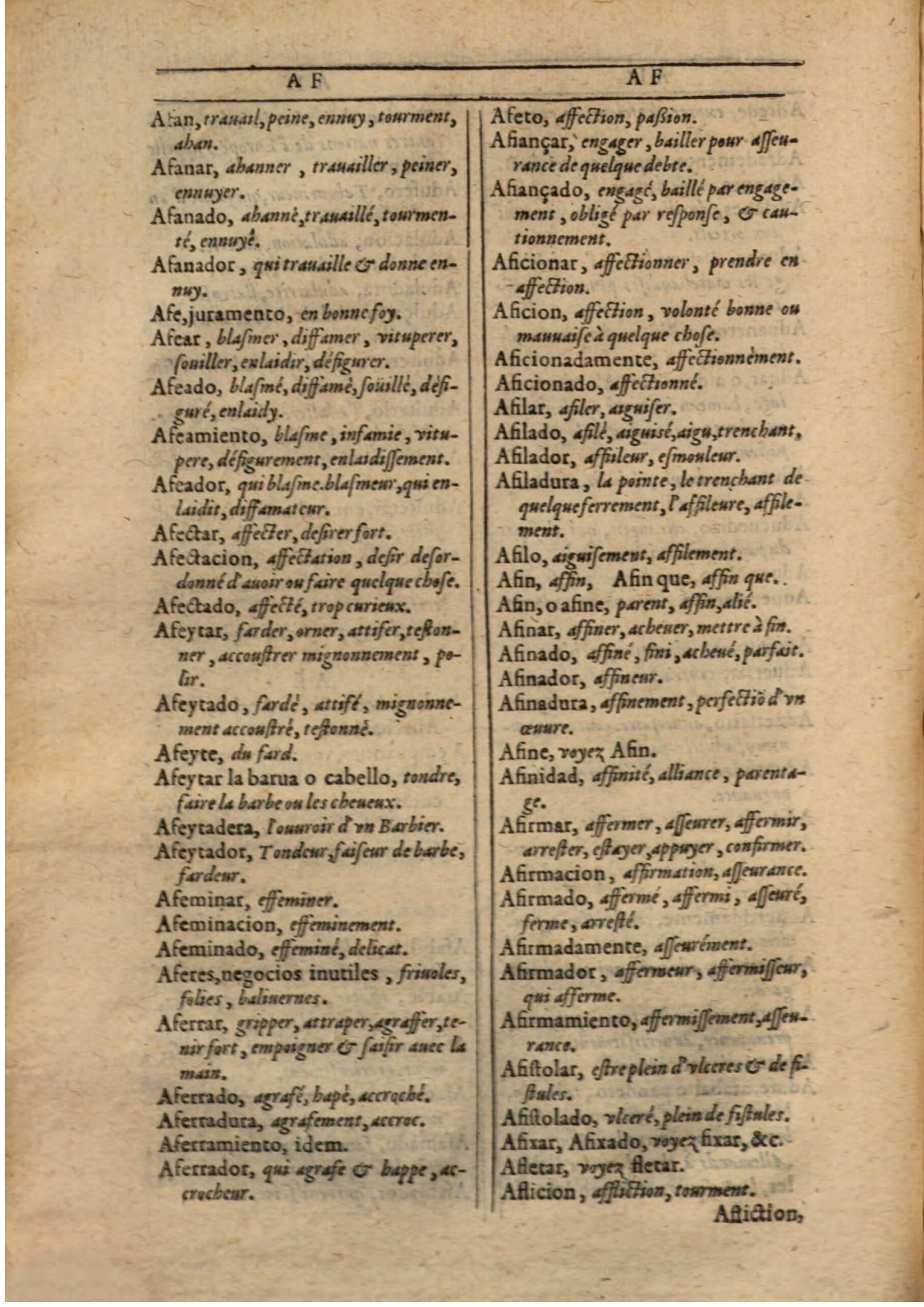 1607 - Marc Orry - Trésor des deux langues espagnole et française (Première partie) - BSB Munich 1607 - Marc Orry - Trésor des deux langues espagnole et française (Première partie) - BSB Munich