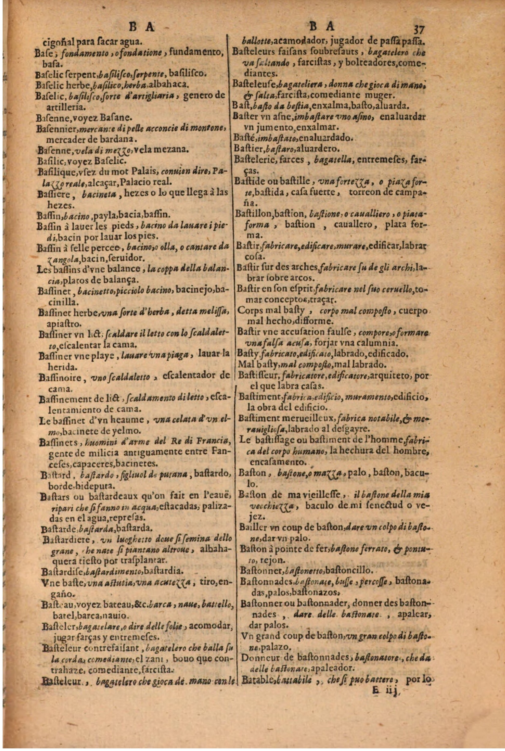 1616 - Pierre de la Rovière - Trésor des trois langues (Seconde partie) - BSB Munich