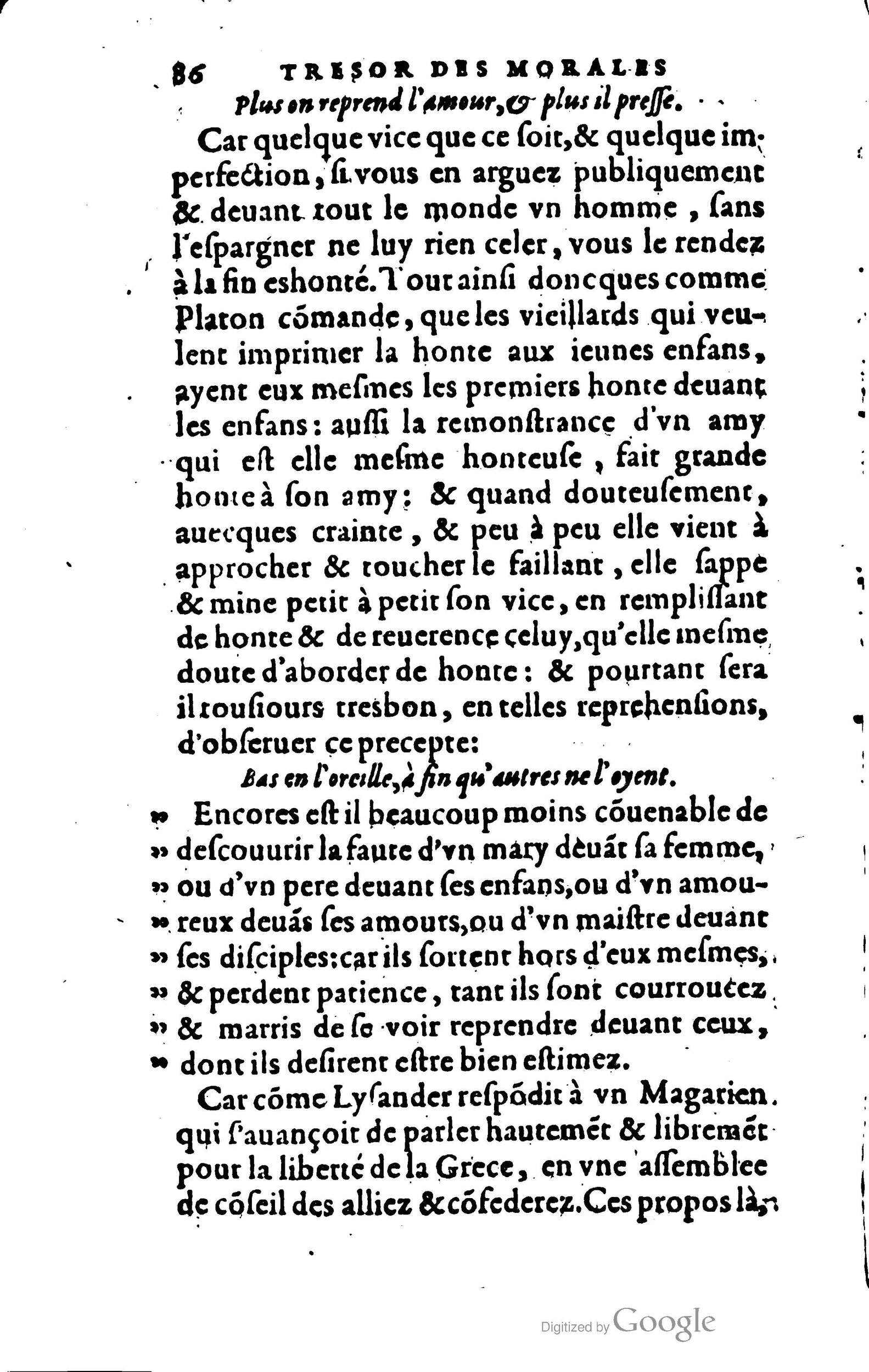 1578 - Jean Poupy - Trésor des morales de Plutarque - BSB Munich