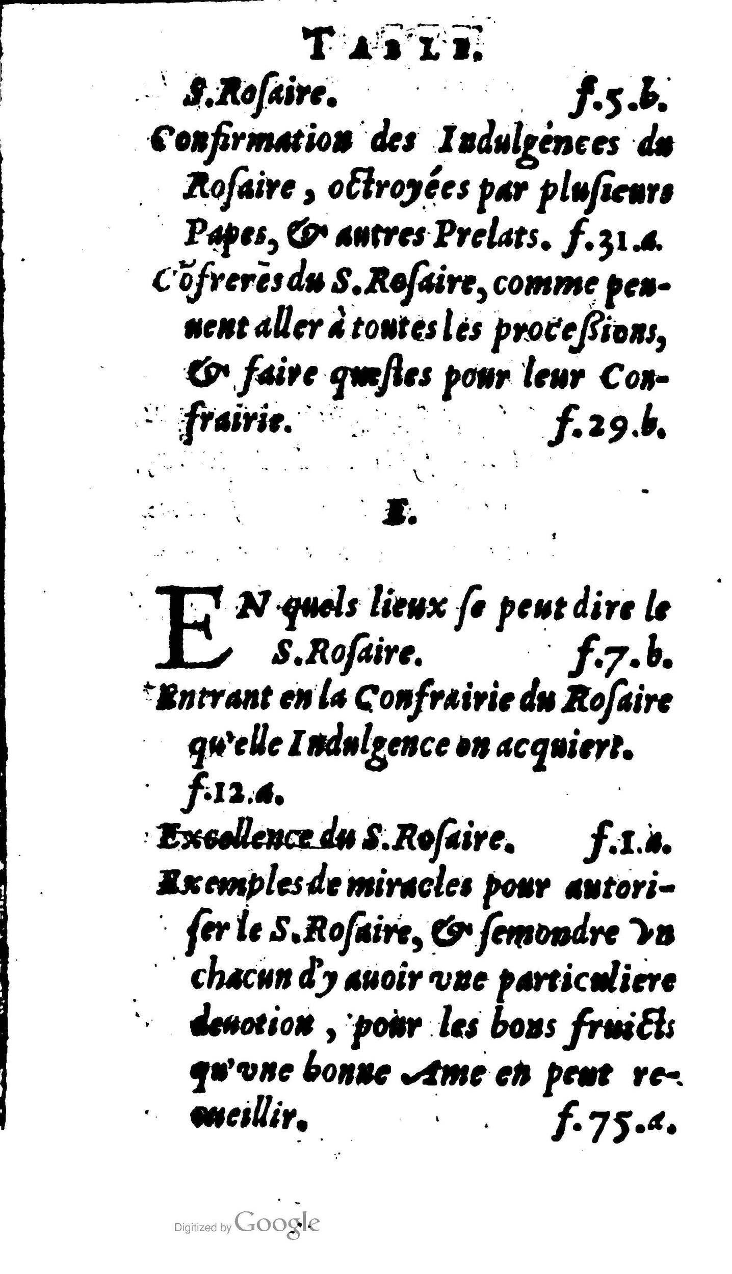 1604 - Jean Le Bouc - Trésor des indulgences du Saint Rosaire - BM Lyon