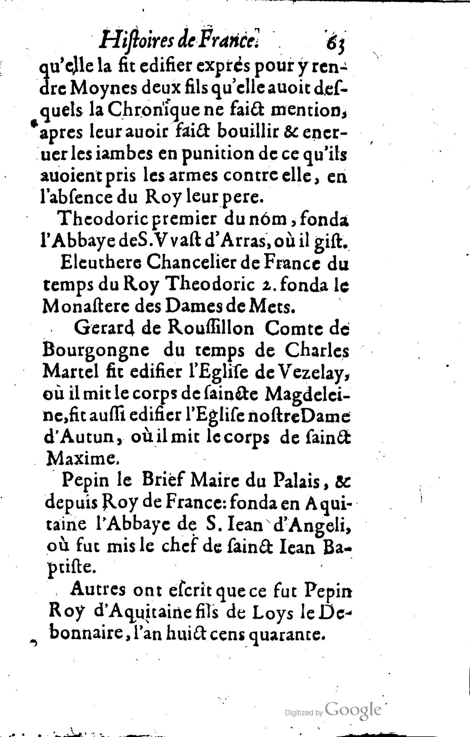 1619 - Jean Corrozet - Trésor des histoires de France - BSB Munich