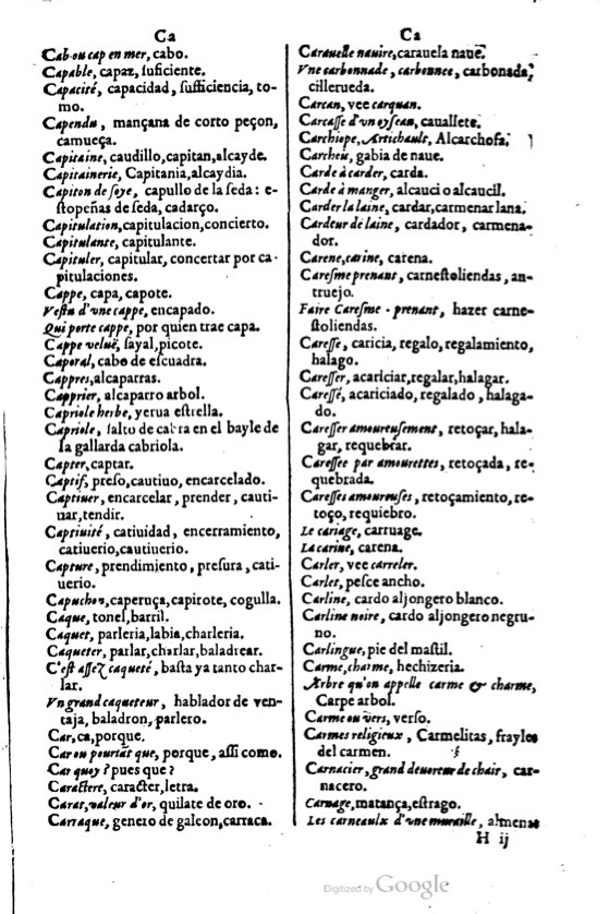 1621 - Adrian Tiffaine - Trésor des deux langues espagnole et française - BM Lyon
