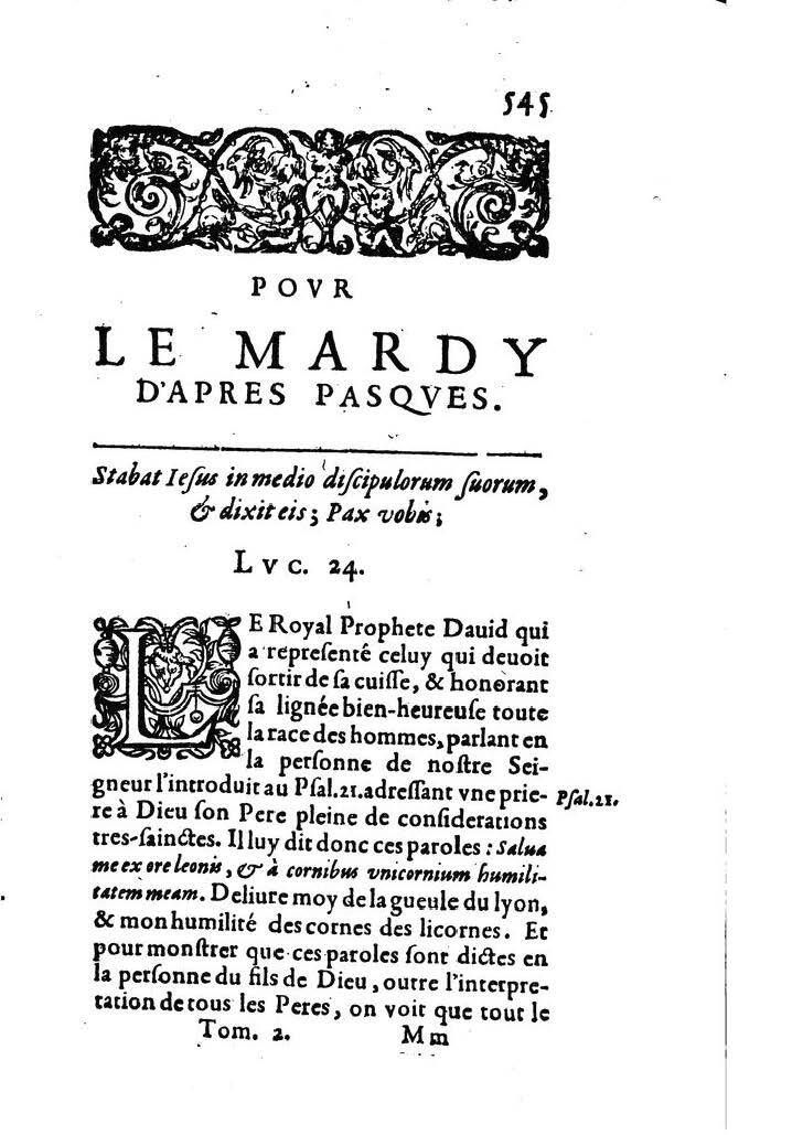 1607 - Nicolas Du Fossé - Trésor quadragésimal - T 02 - BM Lyon