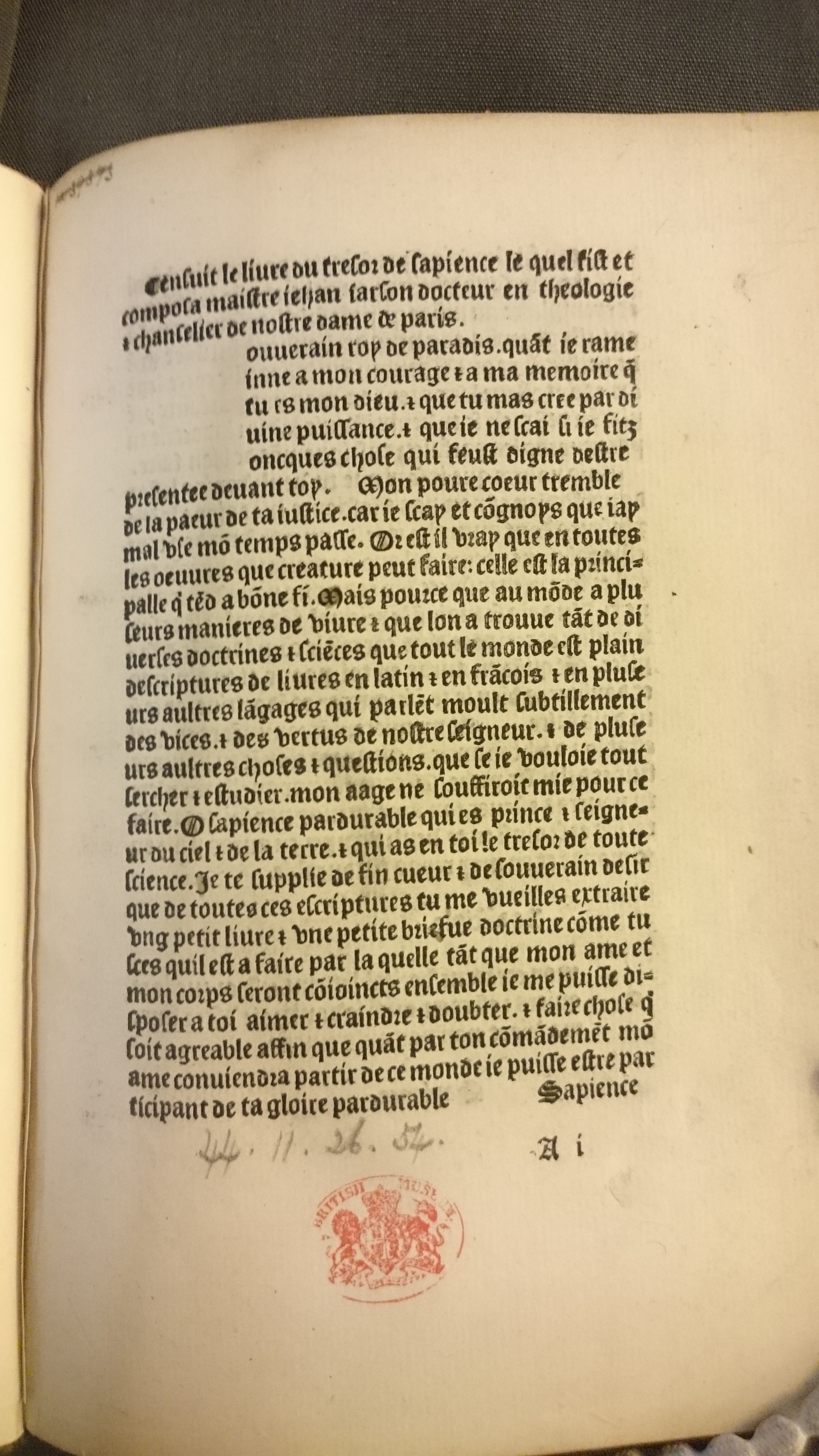 1485c. - Antoine Caillaut - Trésor de sapience - British Library