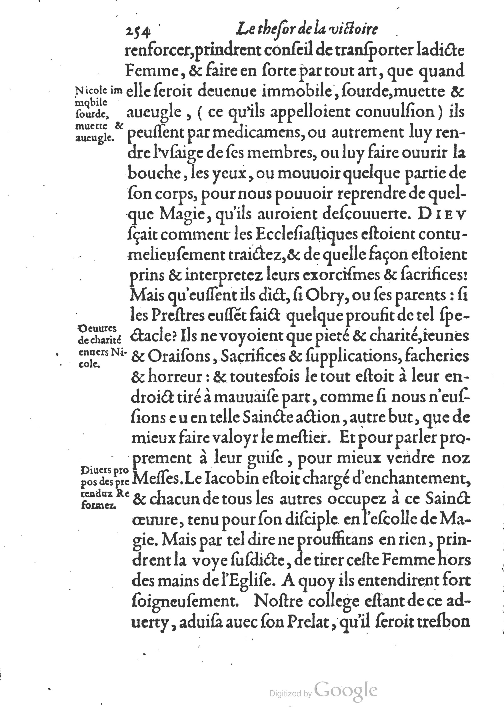 1578 - Nicolas Chesneau - Trésor et entière histoire de la triomphante victoire du corps de Dieu sur l’esprit malin - British Library