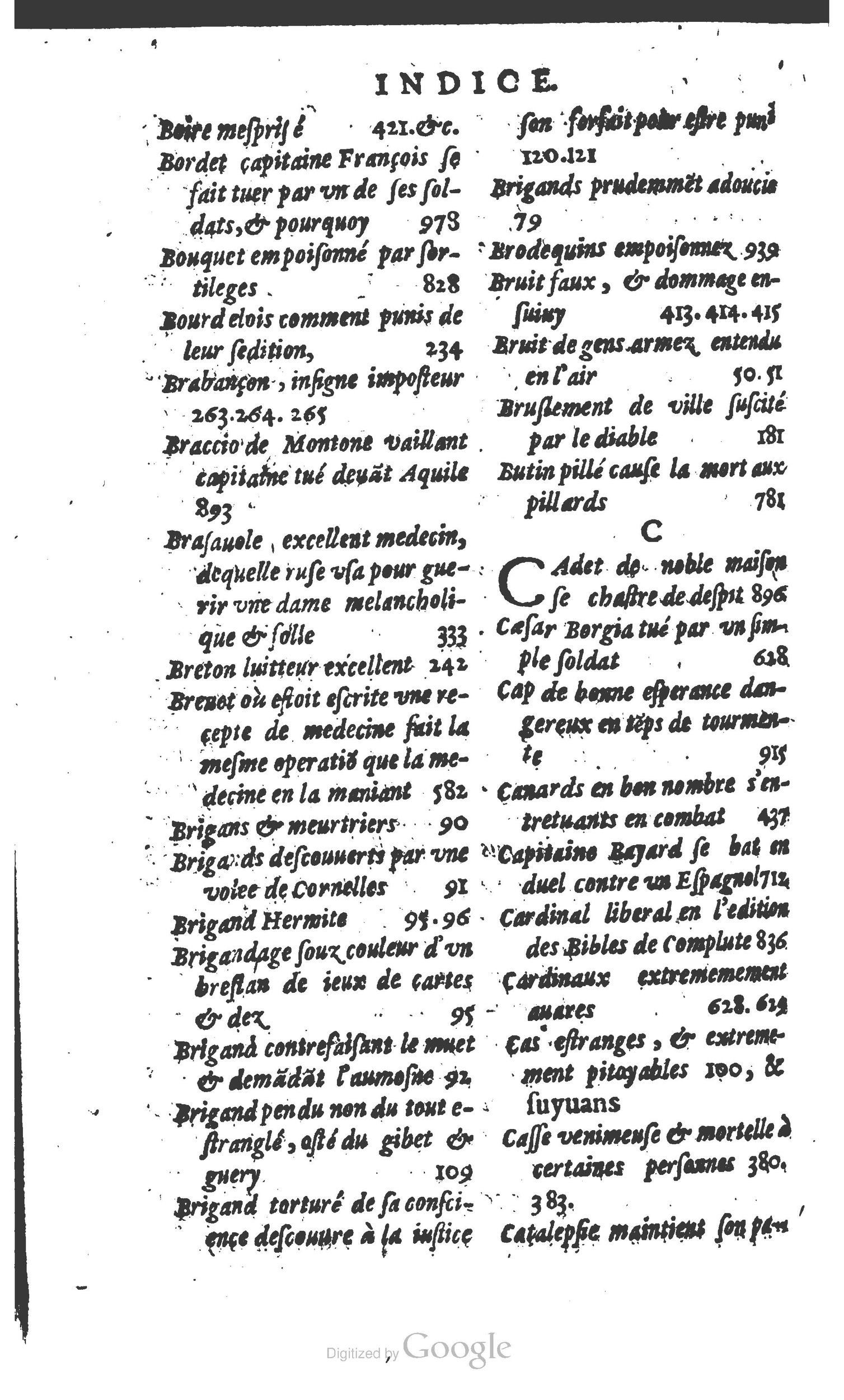 1610 - Paul Marceau - Trésor d’histoires admirables et mémorables - Princeton