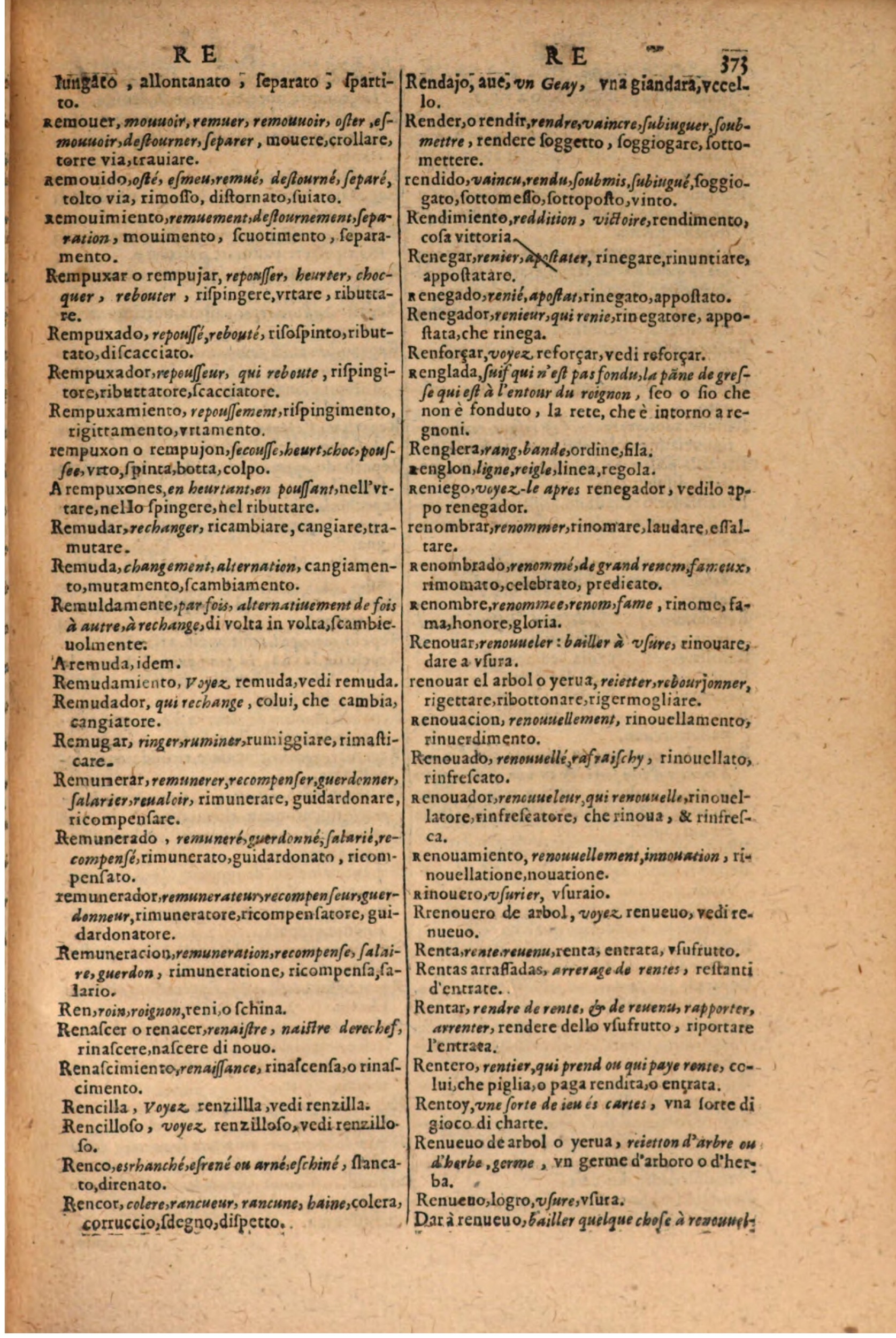 1606 - Samuel Crespin - Thresor des trois langues, francoise, italiene et espagnolle - BSB Munich