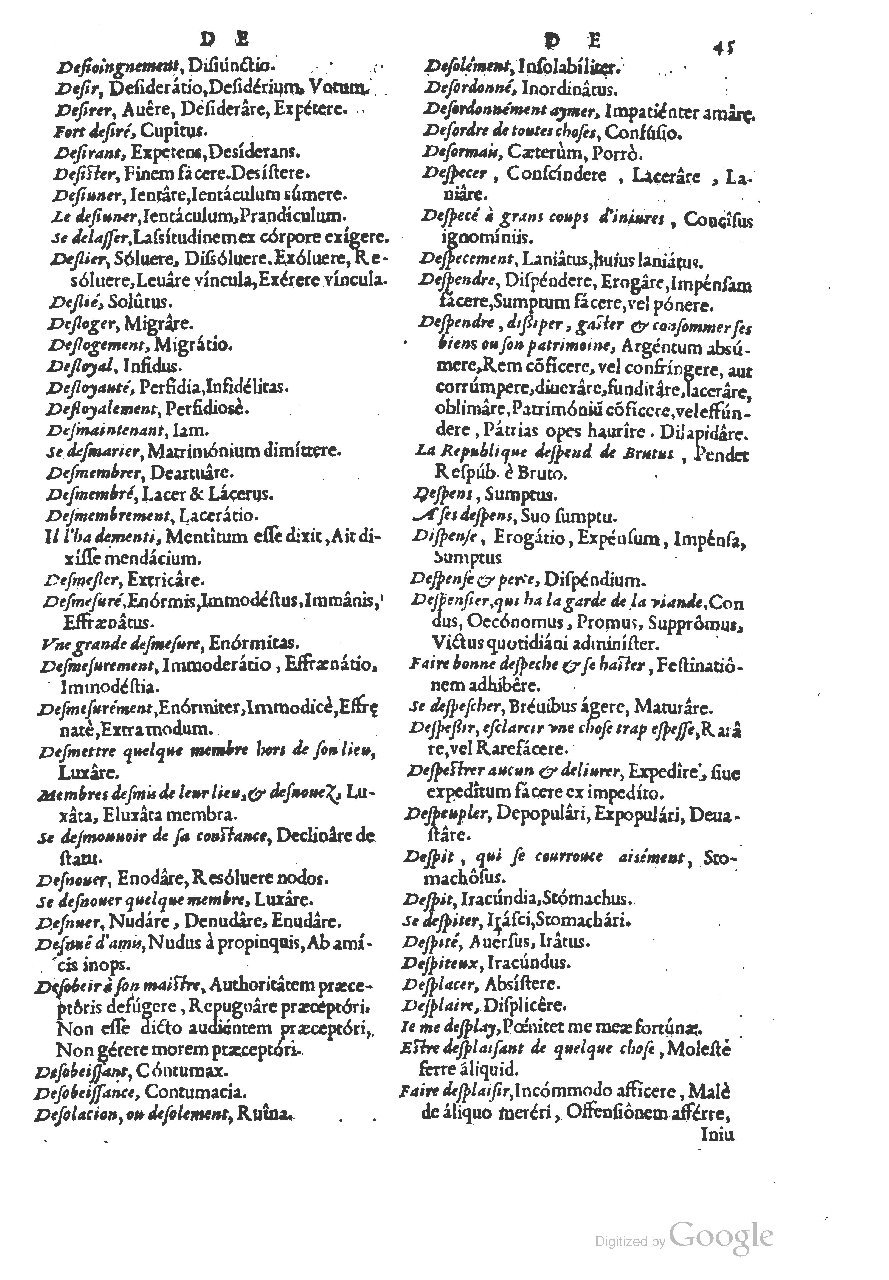1558 - Guillaume Rouillé - Trésor des mots et traits français - BSB Munich