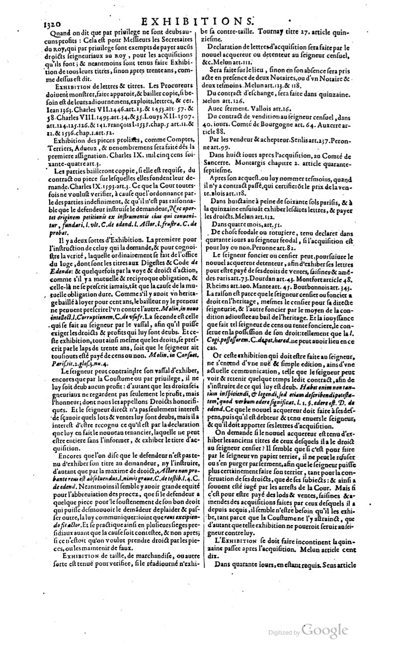1629 - Veuve Nicolas Buon - Trésor du droit français (21754 T. 1) - BM Lyon