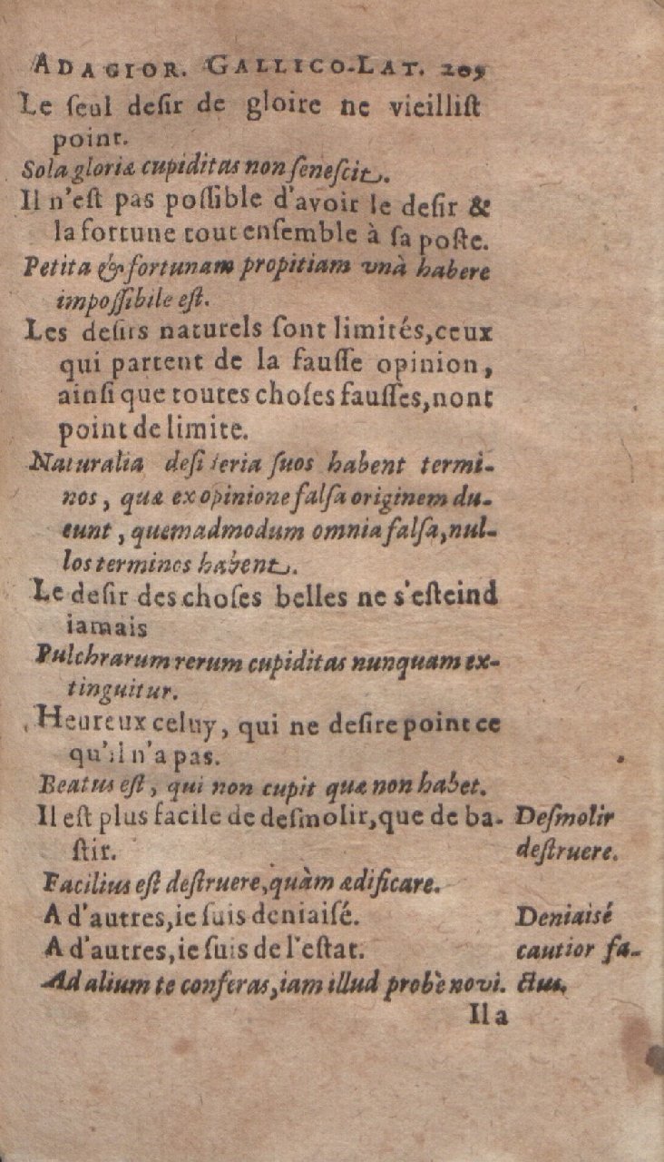 1612 - Dominicus Custos - Trésor des proverbes français - Bibliopol-Olomuc 1612 - Dominicus Custos - Trésor des proverbes français - Bibliopol-Olomuc