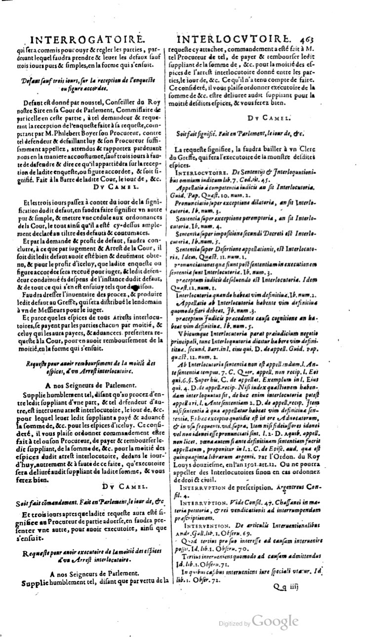 1629 - Veuve Nicolas Buon - Trésor du droit français (21754 T. 2) - BM Lyon
