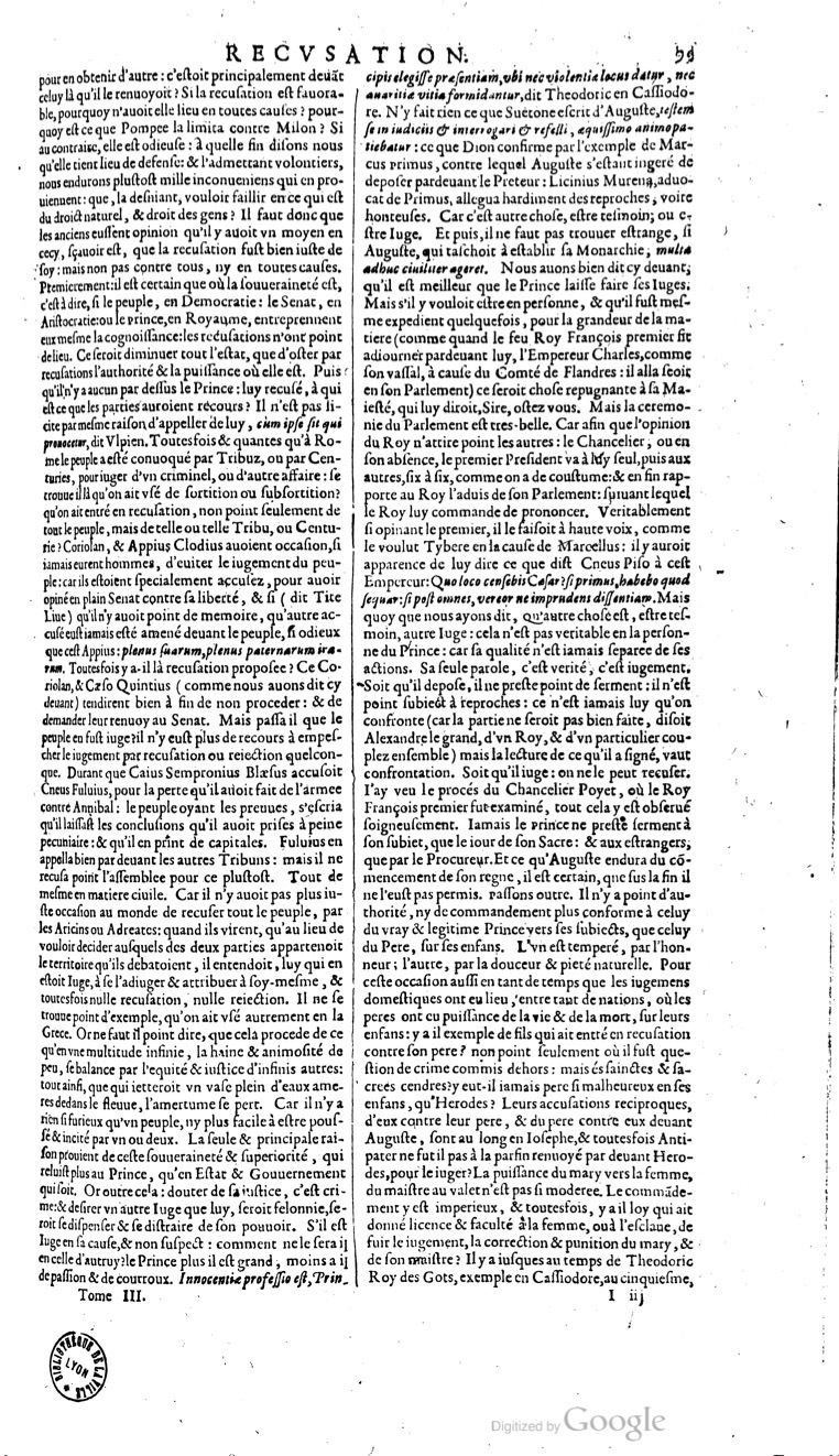 1629 - Veuve Nicolas Buon - Trésor du droit français (21754 T. 3) - BM Lyon