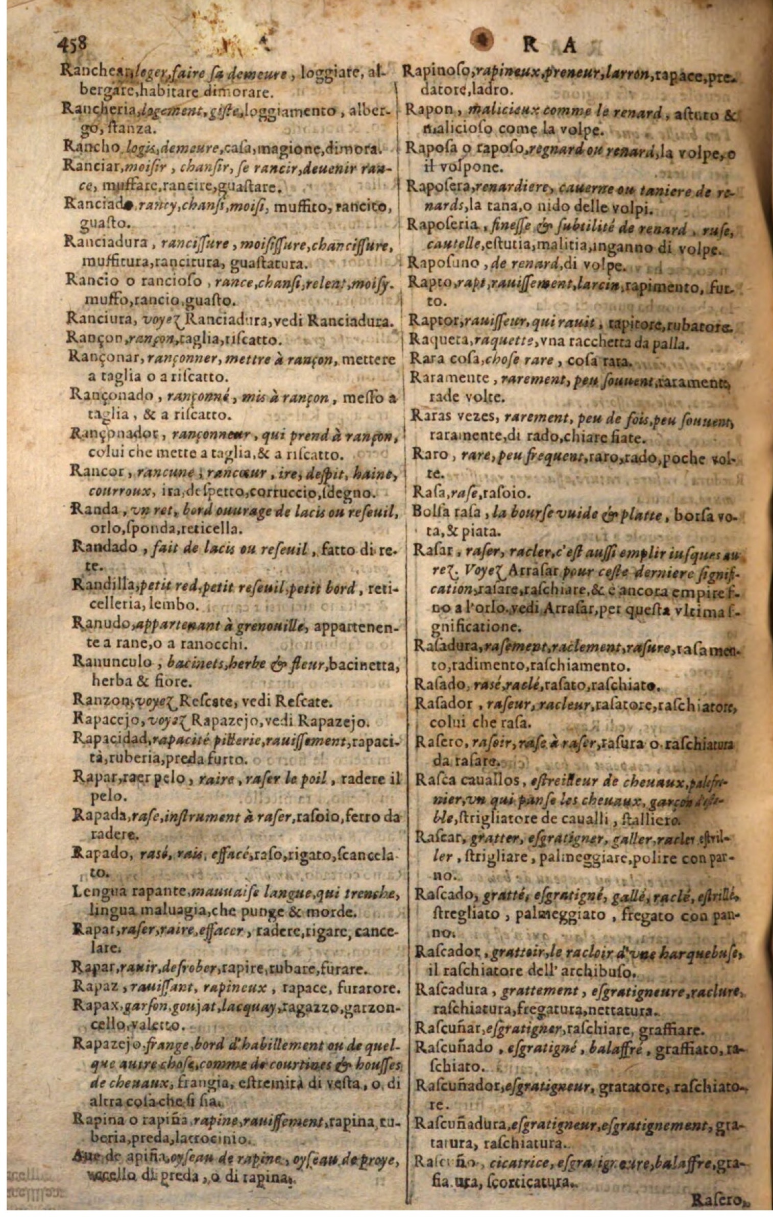 1644 - Jacques Crespin - Trésor des trois langues - Passau