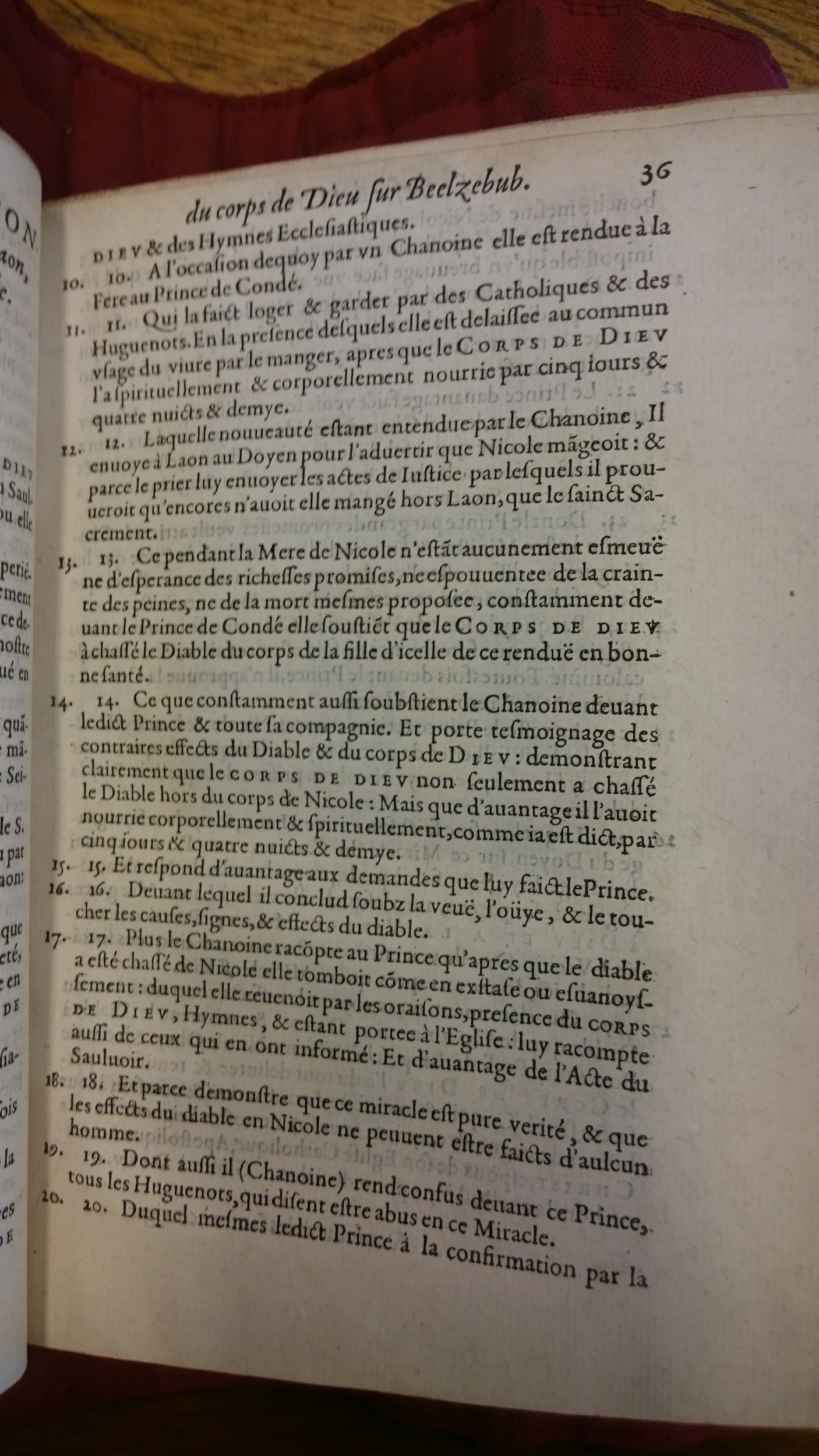 1578 - Nicolas Chesneau - Trésor et entière histoire de la triomphante victoire du corps de Dieu sur l’esprit malin - BM Lyon