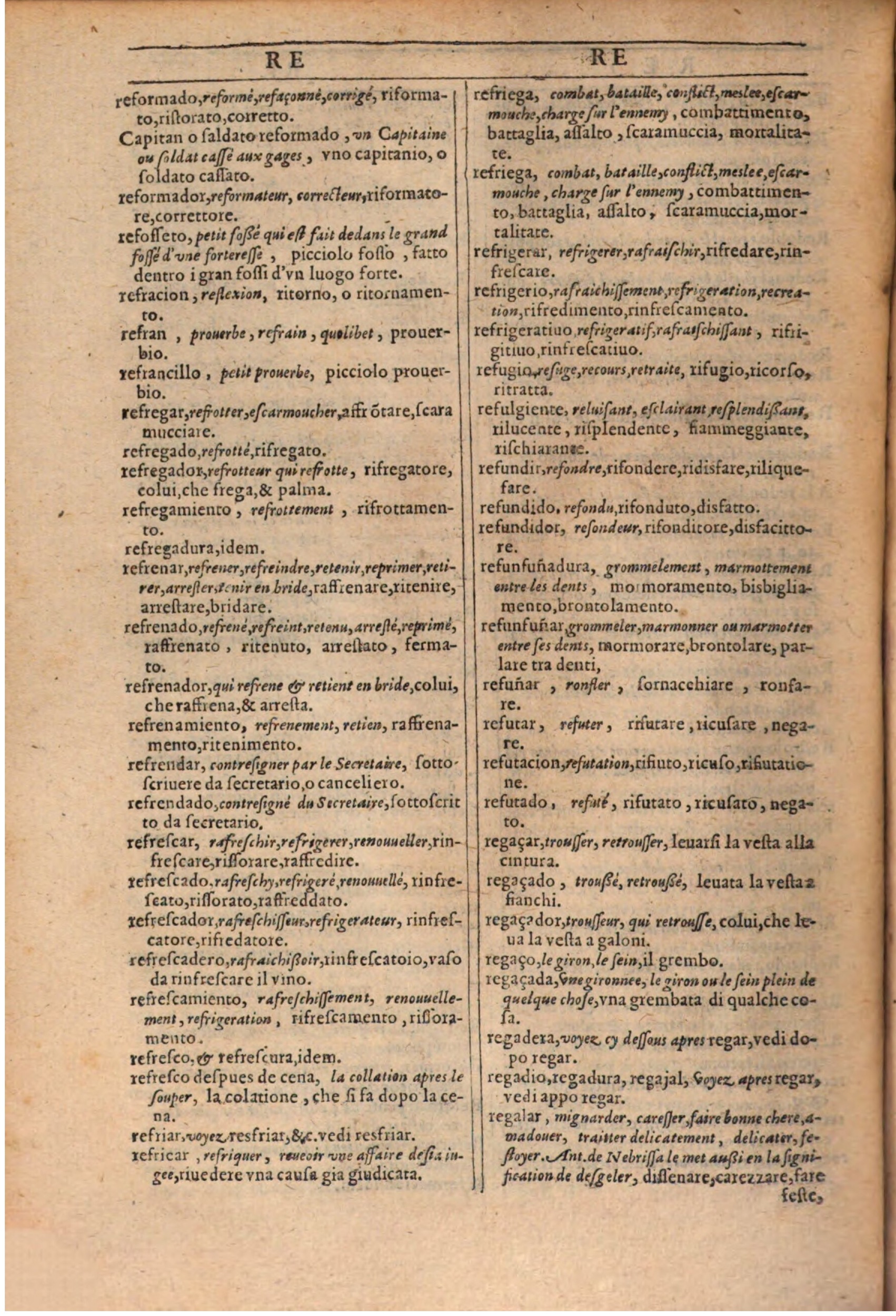 1609 - Philippe Albert et Alexandre Pernet - Trésor des trois langues française, italienne et espagnole (Première partie) - BSB Munich