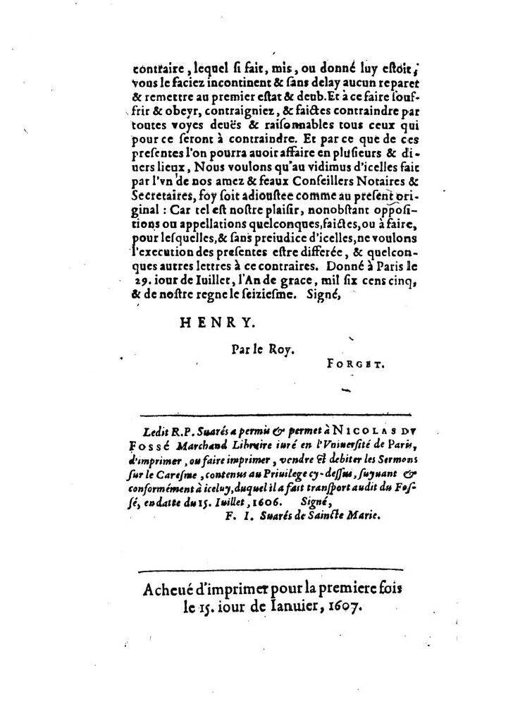 1607 - Nicolas Du Fossé - Trésor quadragésimal - T 02 - BM Lyon