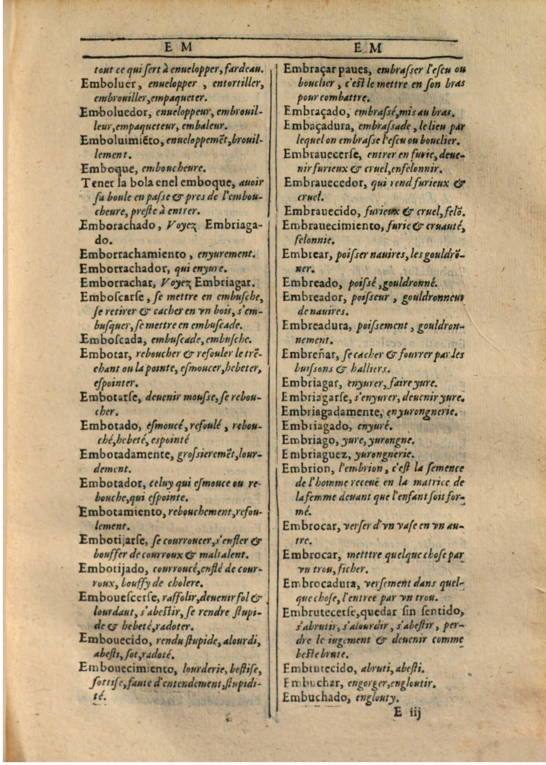 1607 - Marc Orry - Trésor des deux langues espagnole et française (Première partie) - BSB Munich 1607 - Marc Orry - Trésor des deux langues espagnole et française (Première partie) - BSB Munich