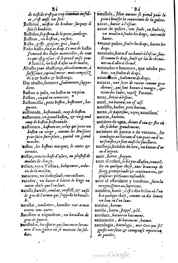 1621 - Adrian Tiffaine - Trésor des deux langues espagnole et française - BM Lyon