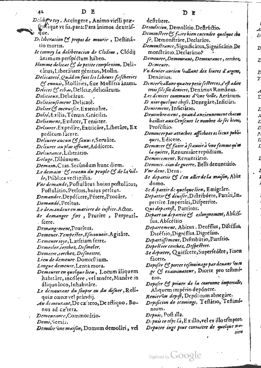1564 - Henri Hylaire et Louis Cloquemin - Trésor des mots et traits français - BSB Munich