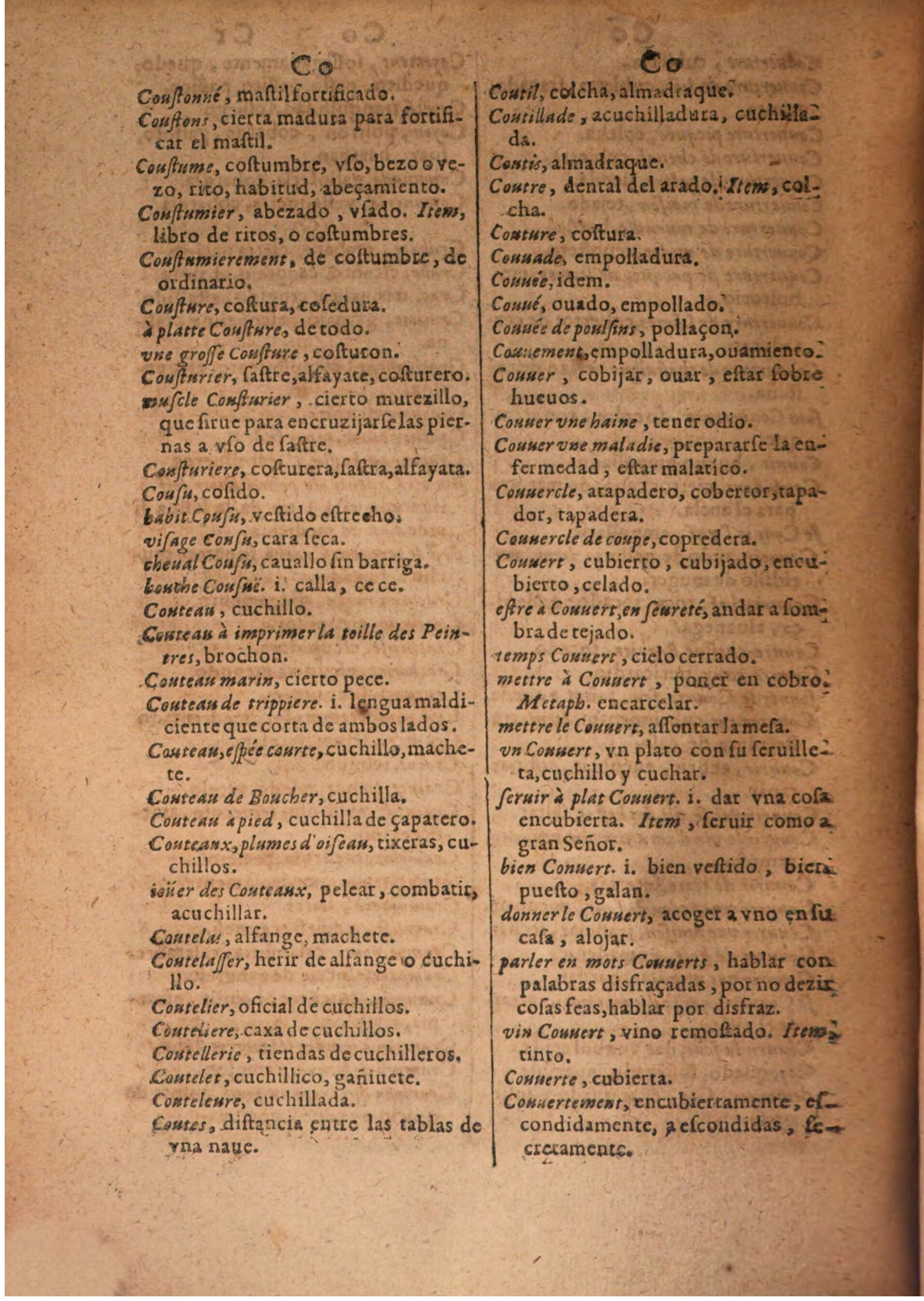 1645 - A. de Sommaville et A. Courbé - Trésor des deux langues espagnole et française (Seconde partie) - BSB Munich