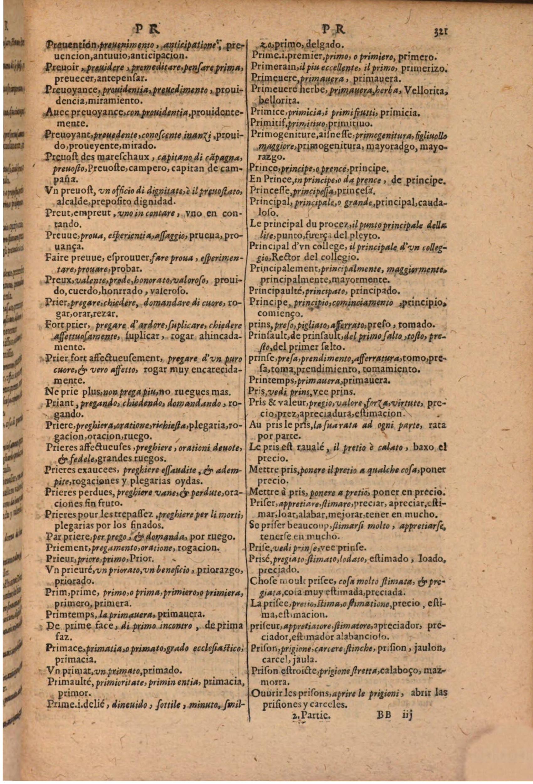 1616 - Pierre de la Rovière - Trésor des trois langues (Seconde partie) - BSB Munich