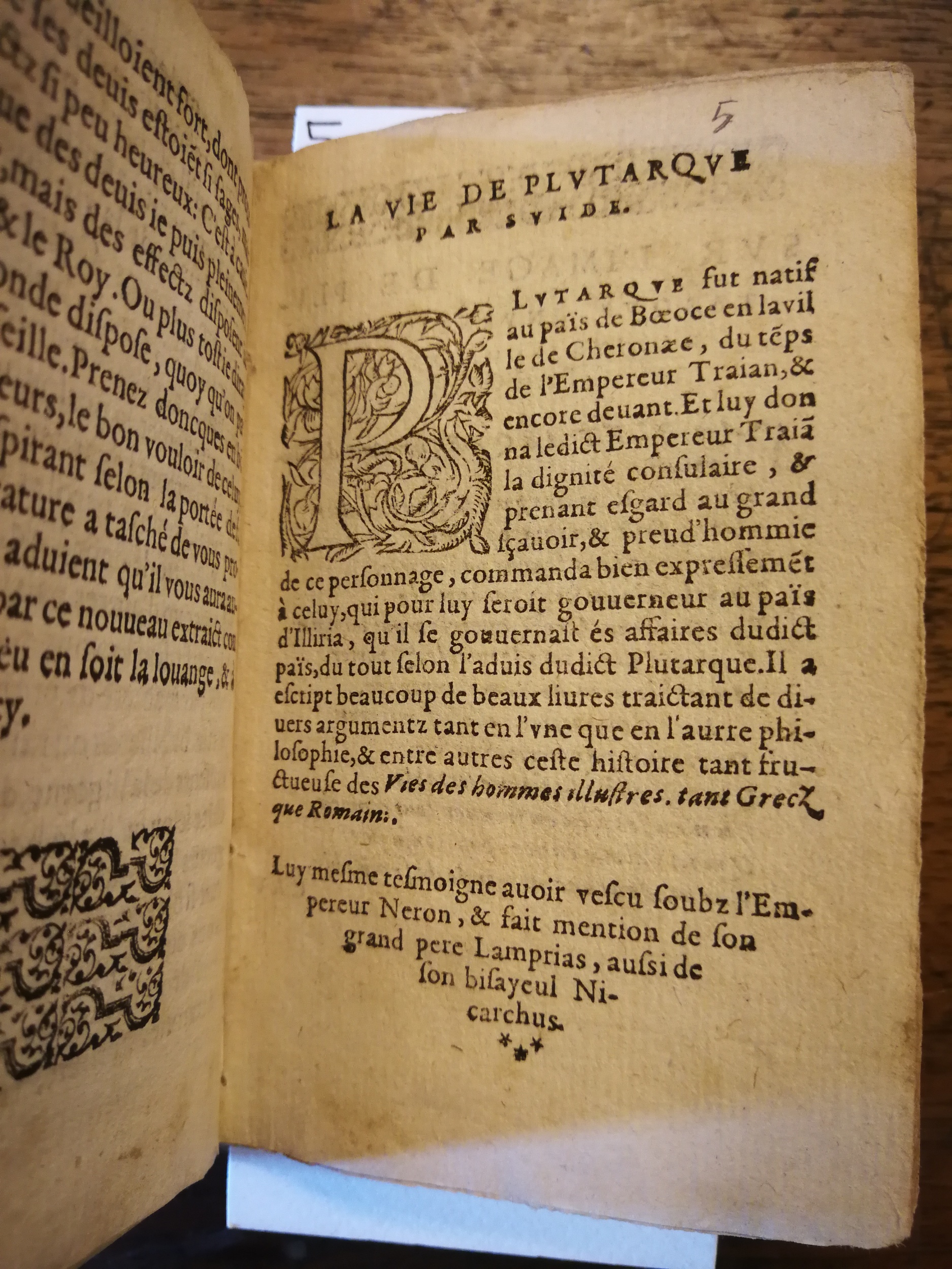 1569 - Benoît Rigaud - Trésor des vies de Plutarque - BNC Florence