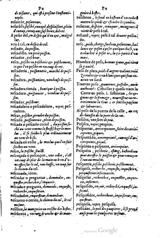 1621 - Adrian Tiffaine - Trésor des deux langues espagnole et française - BM Lyon