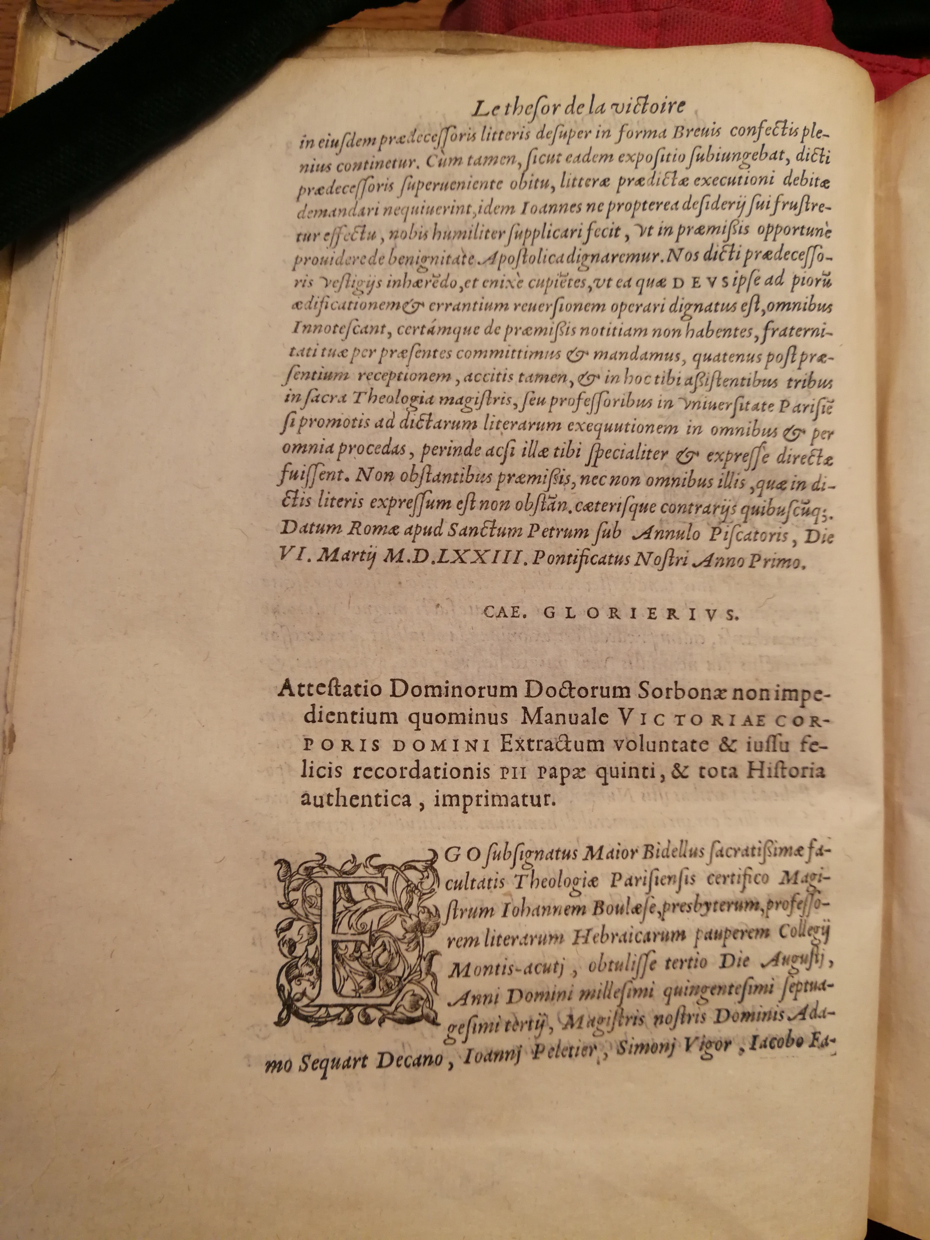 1578 - Nicolas Chesneau - Trésor et entière histoire de la triomphante victoire du corps de Dieu sur l’esprit malin - Bibliothèque Sainte-Geneviève