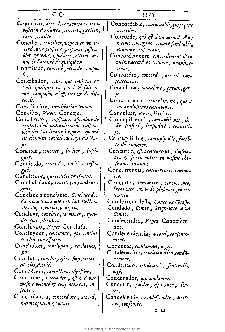 1607 - Marc Orry - Trésor des deux langues espagnole et française (Première et Seconde parties) - BU Tours