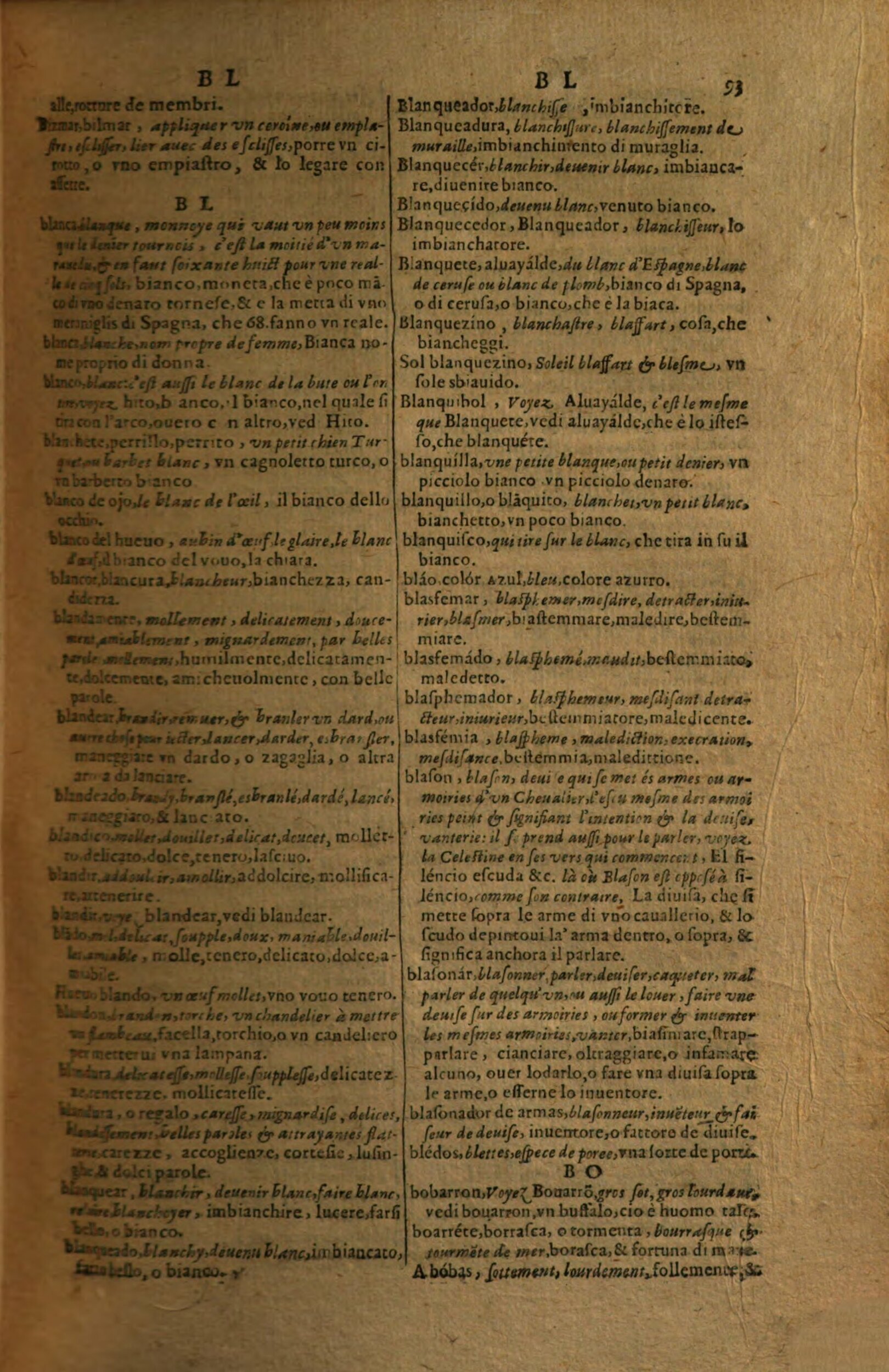 1617 - Samuel Crespin - Trésor des trois langues espagnole, française et italienne (Première partie) - Regensburg