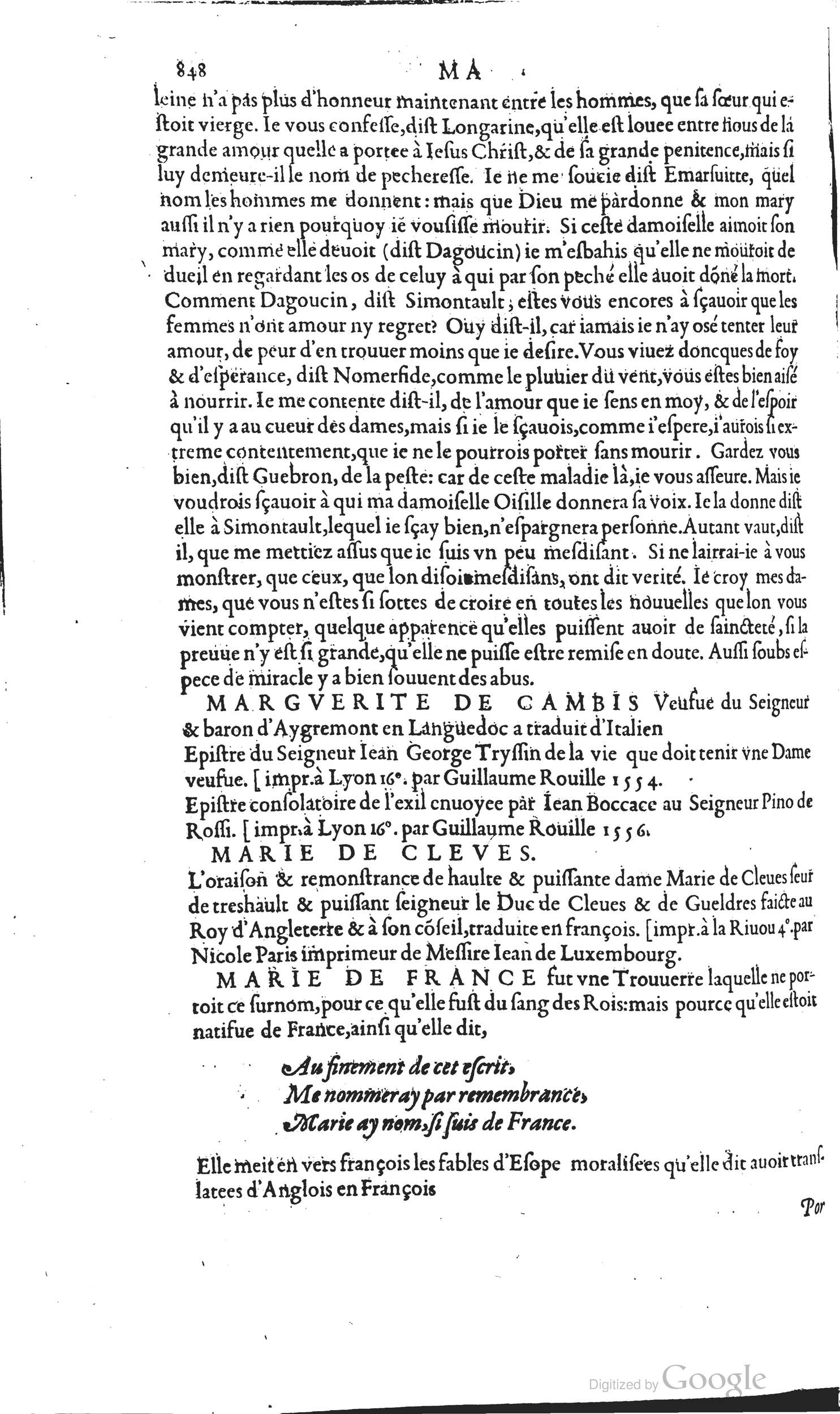 1585 - Barthélemy Honorat - Bibliothèques françaises - BSB Munich