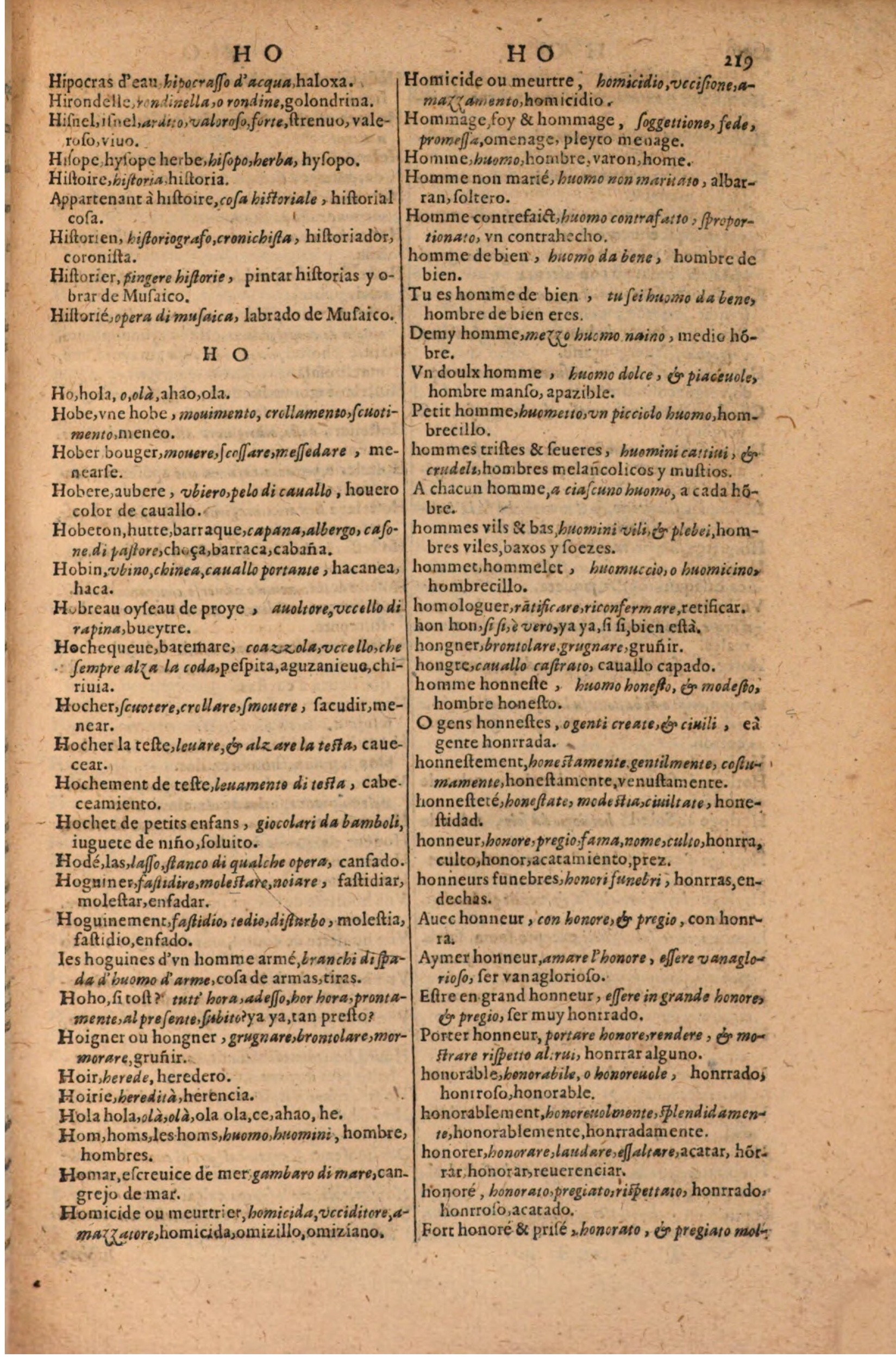 1616 - Pierre de la Rovière - Trésor des trois langues (Seconde partie) - BSB Munich