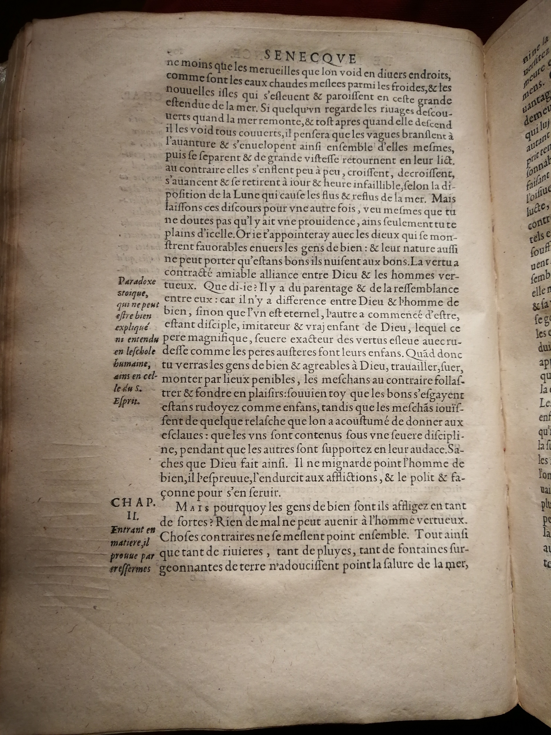 1595 - Jean Houzé - Œuvres morales et mêlées de Sénèque, Trésor de philosophie morale - T. 1 - BnF