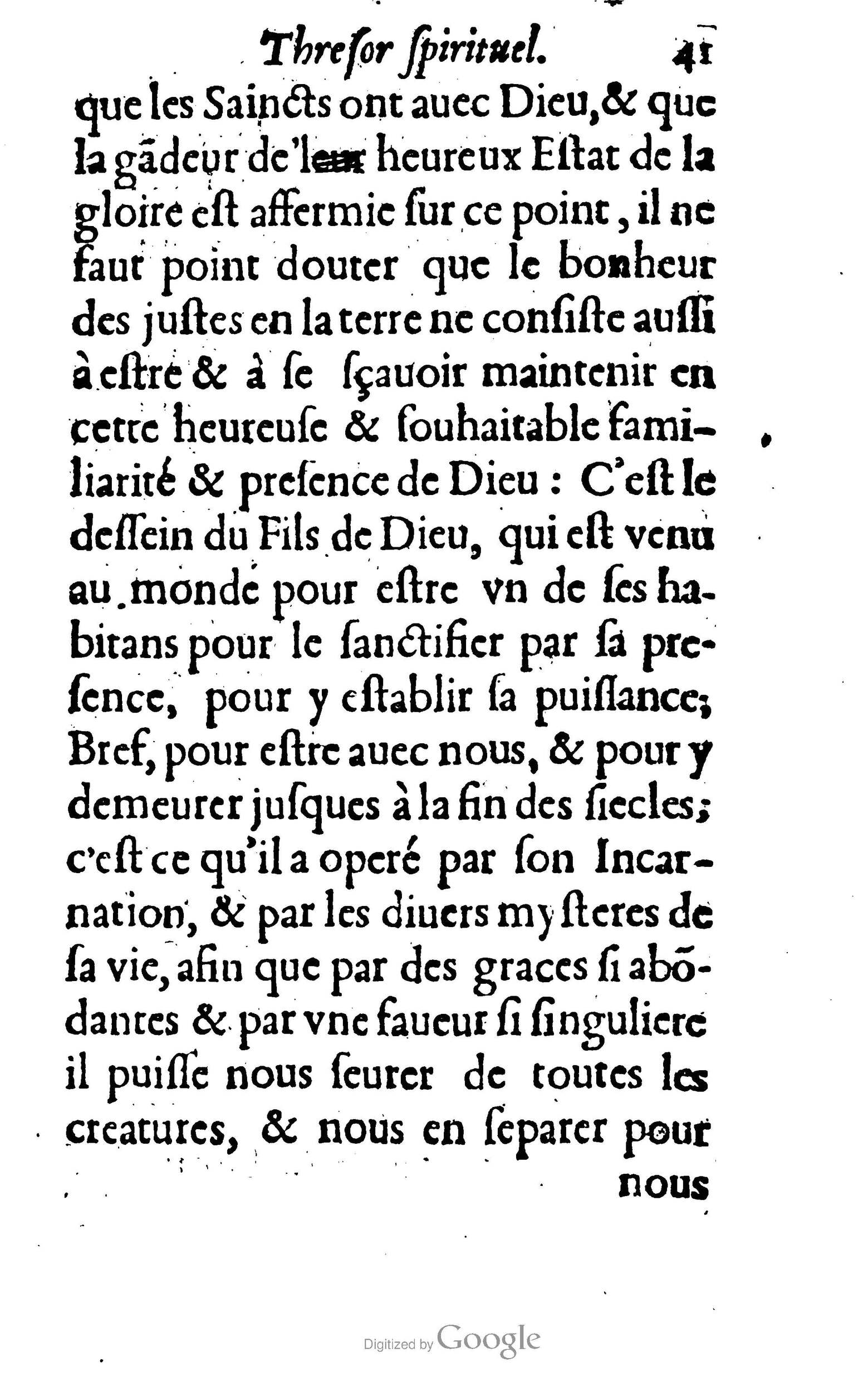 1633 - François Waudré - Trésor spirituel contenant les excellences du christianisme - BM Lyon