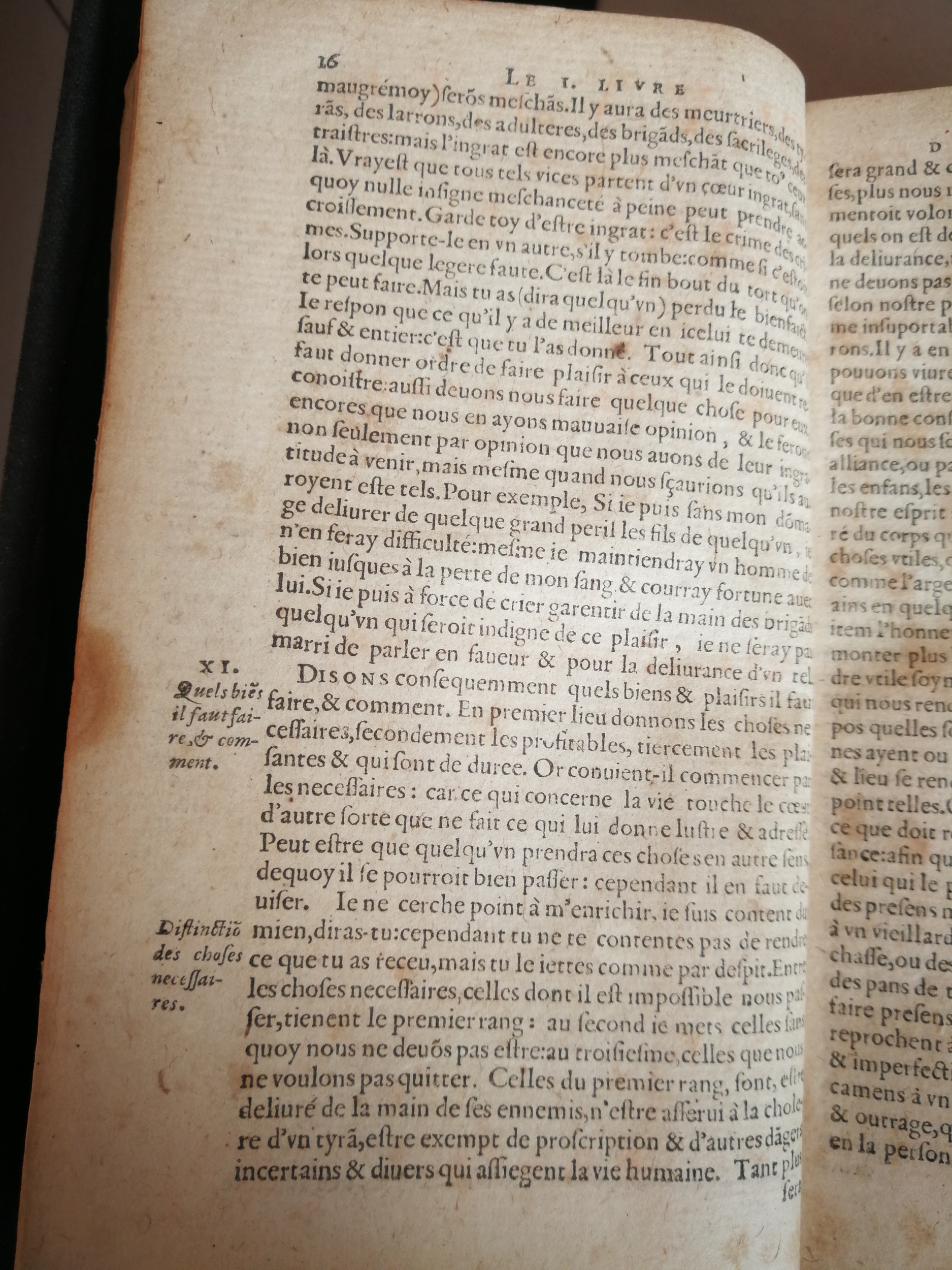 1606 - Jean Arnaud - Œuvres morales et mêlées de Sénèque, Trésor de philosophie morale - BM Marseille