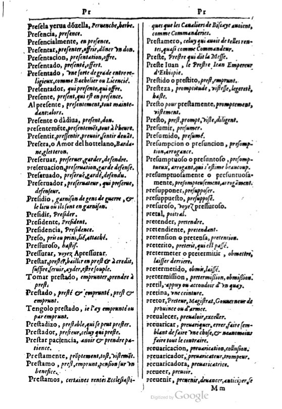 1616 - Veuve Marc Orry - Trésor des deux langues espagnole et française (Première et Seconde parties) - BM Lyon