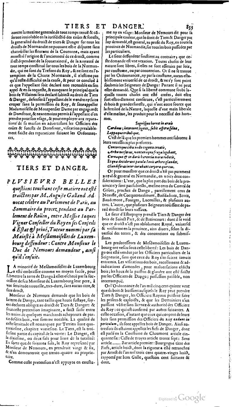 1629 - Veuve Nicolas Buon - Trésor du droit français (21754 T. 3) - BM Lyon