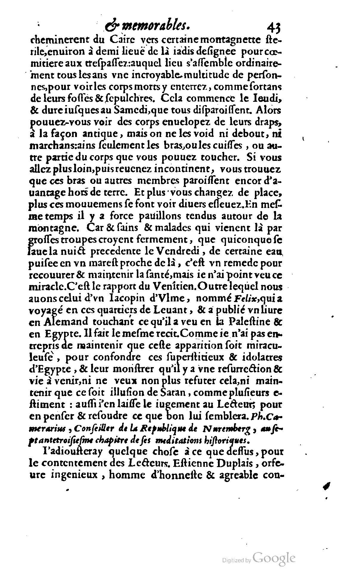 1620 - Samuel Crespin - Trésor d’histoires admirables et mémorables - BCU Lausanne
