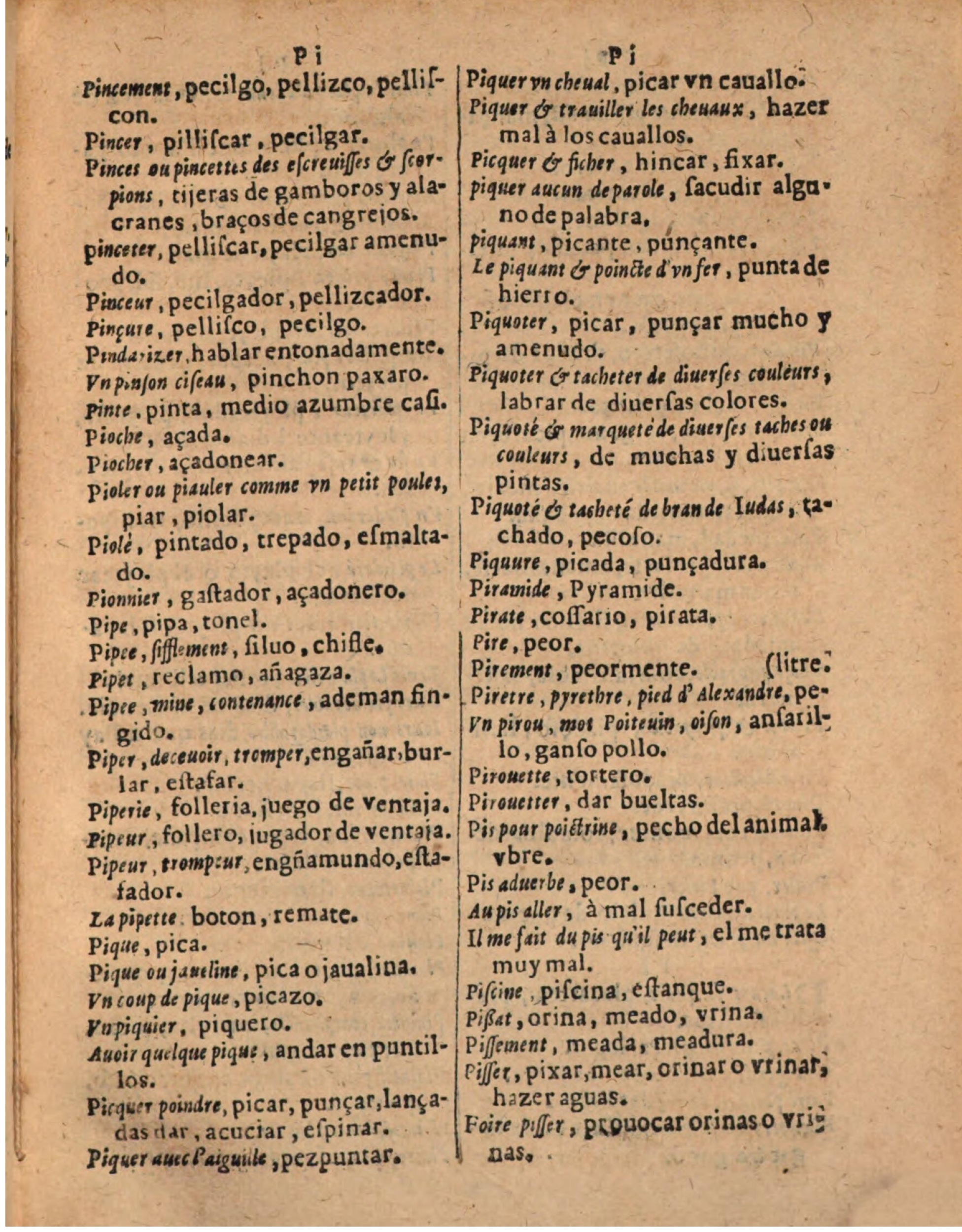 1624 - Hubert Antoine - Trésor des deux langues espagnole et française (Seconde partie) - BSB Munich