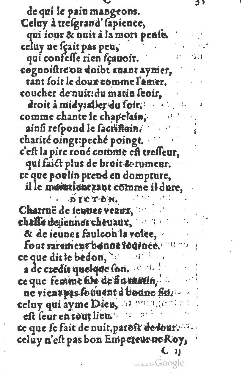 1581 - Nicolas Bonfons  - Trésor des sentences dorées - Princeton