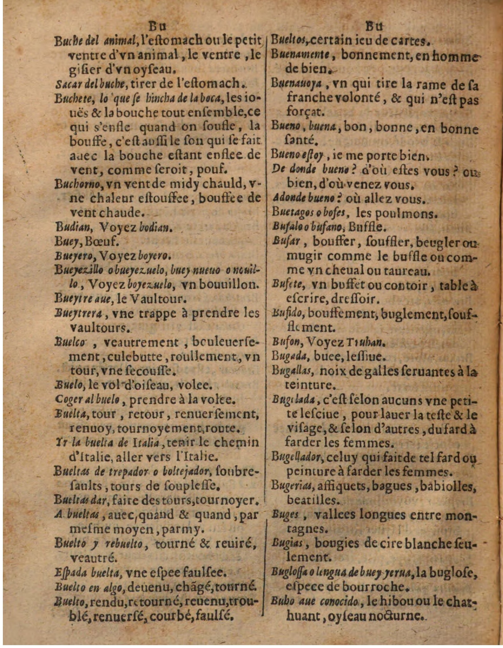 1625 - Hubert Antoine - Trésor des deux langues espagnole et française - Augsbourg