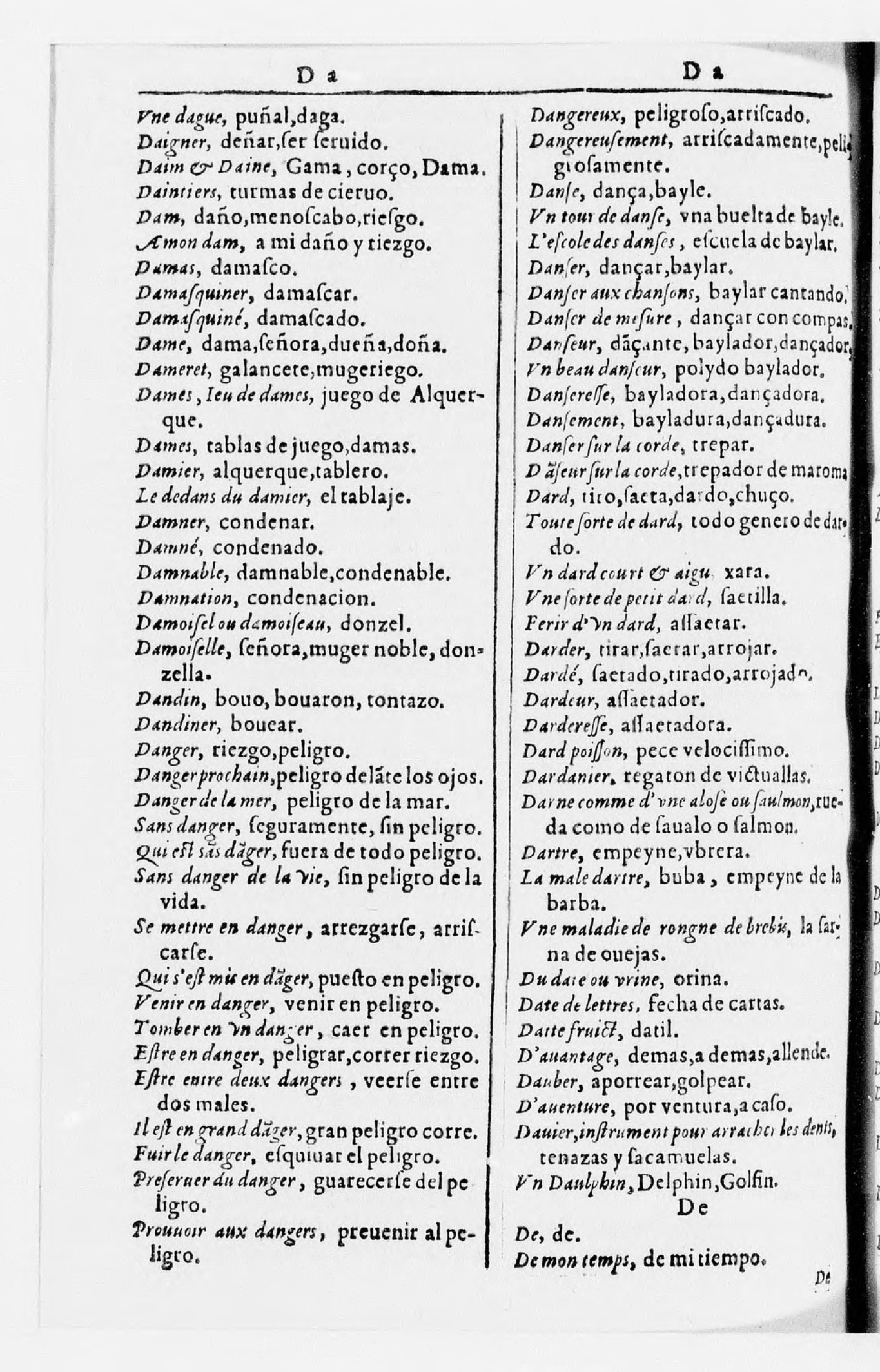 1616 - Veuve Marc Orry - Trésor des deux langues espagnole et française (Seconde partie) - BnF