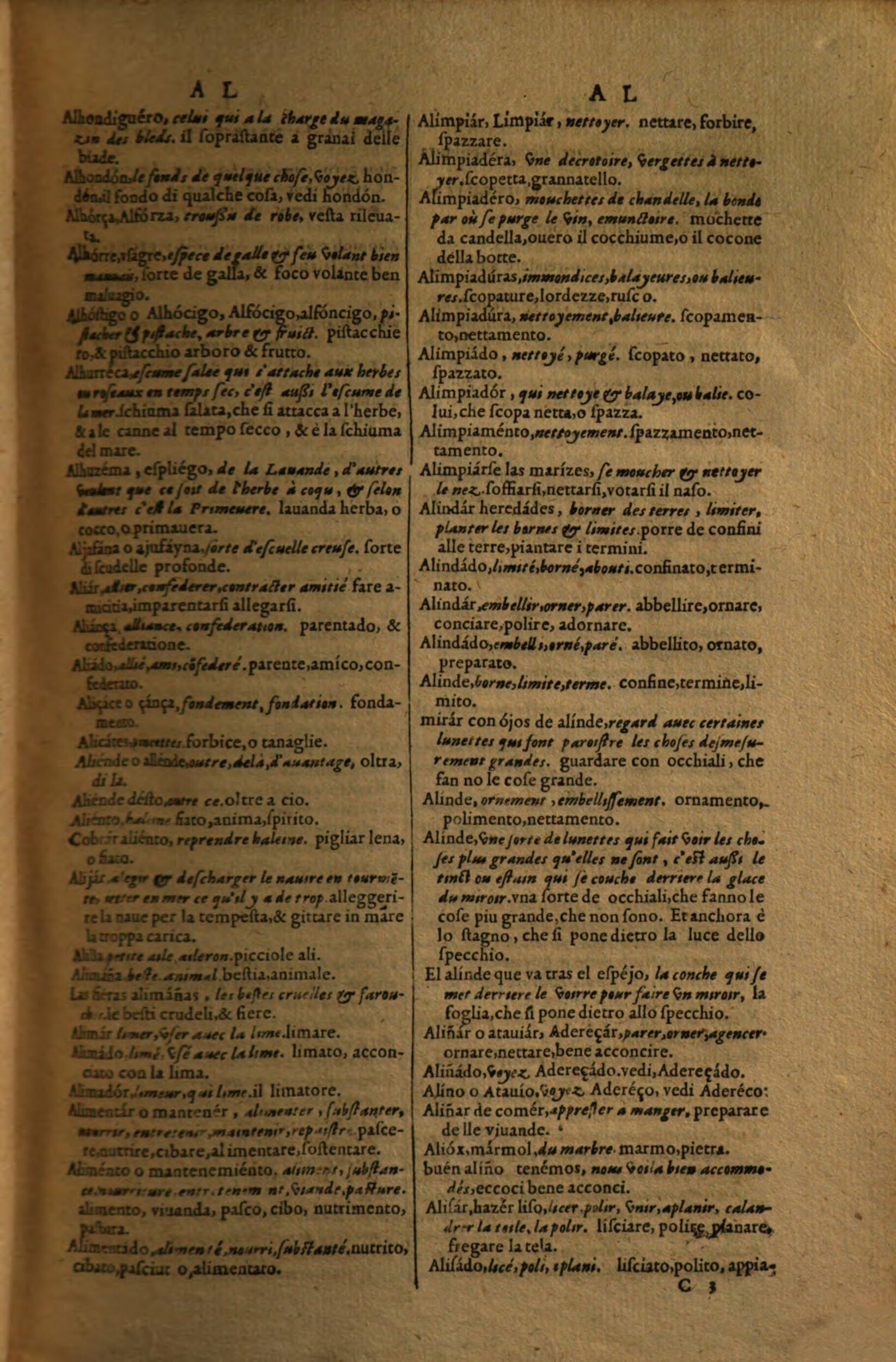 1617 - Samuel Crespin - Trésor des trois langues espagnole, française et italienne (Première partie) - Regensburg