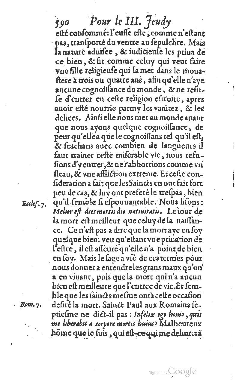 1607 - Nicolas Du Fossé - Trésor quadragésimal - T 01 - BM Lyon