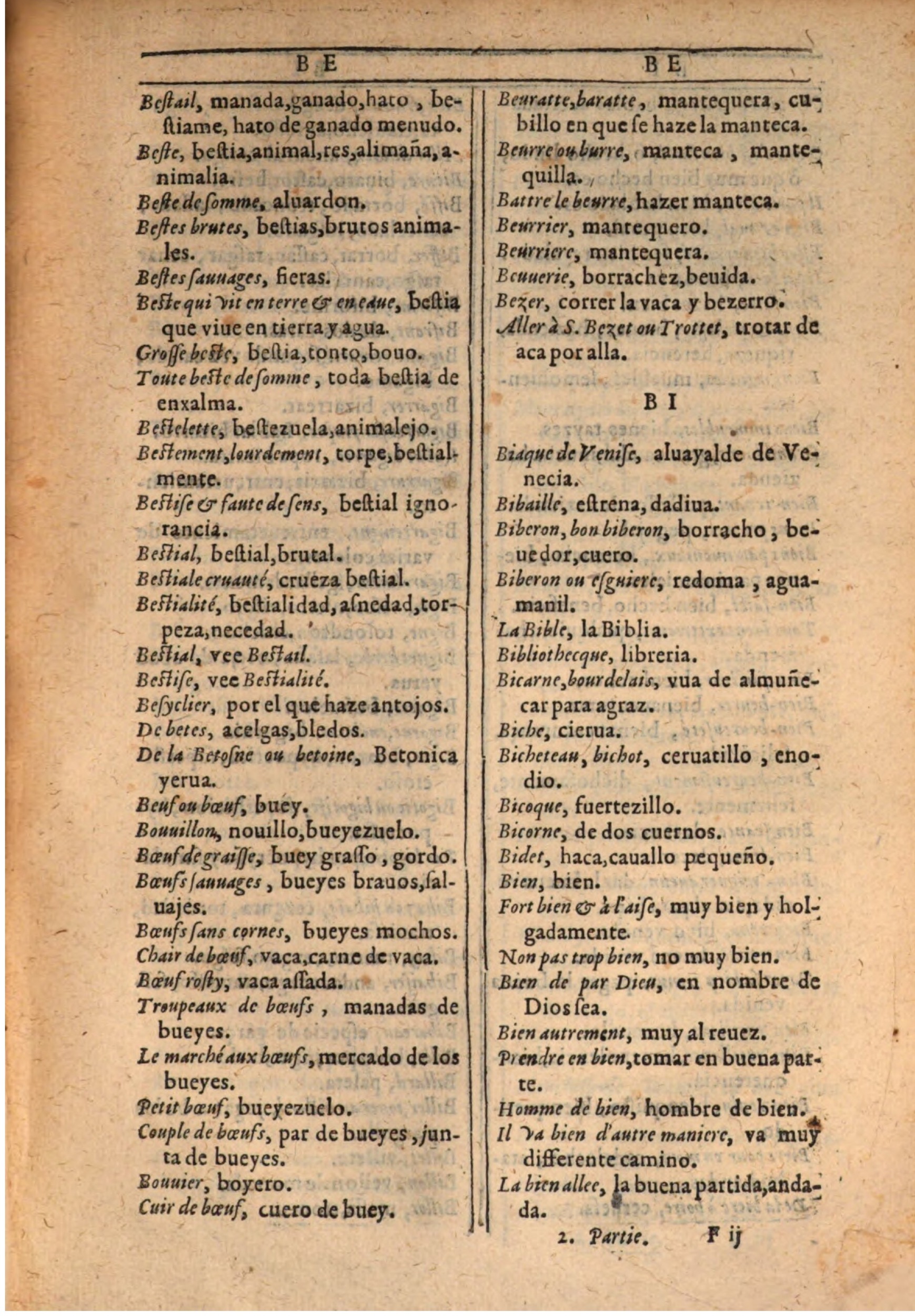 1607 - Marc Orry - Trésor des deux langues espagnole et française (Seconde partie) - BSB Munich